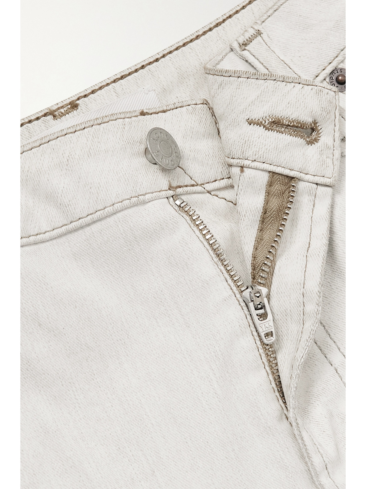 Acne Studios Bow-detailed Flared Jeans In White
