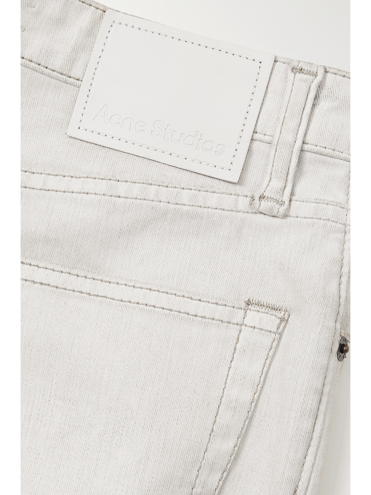 Acne Studios Bow-detailed Flared Jeans In White