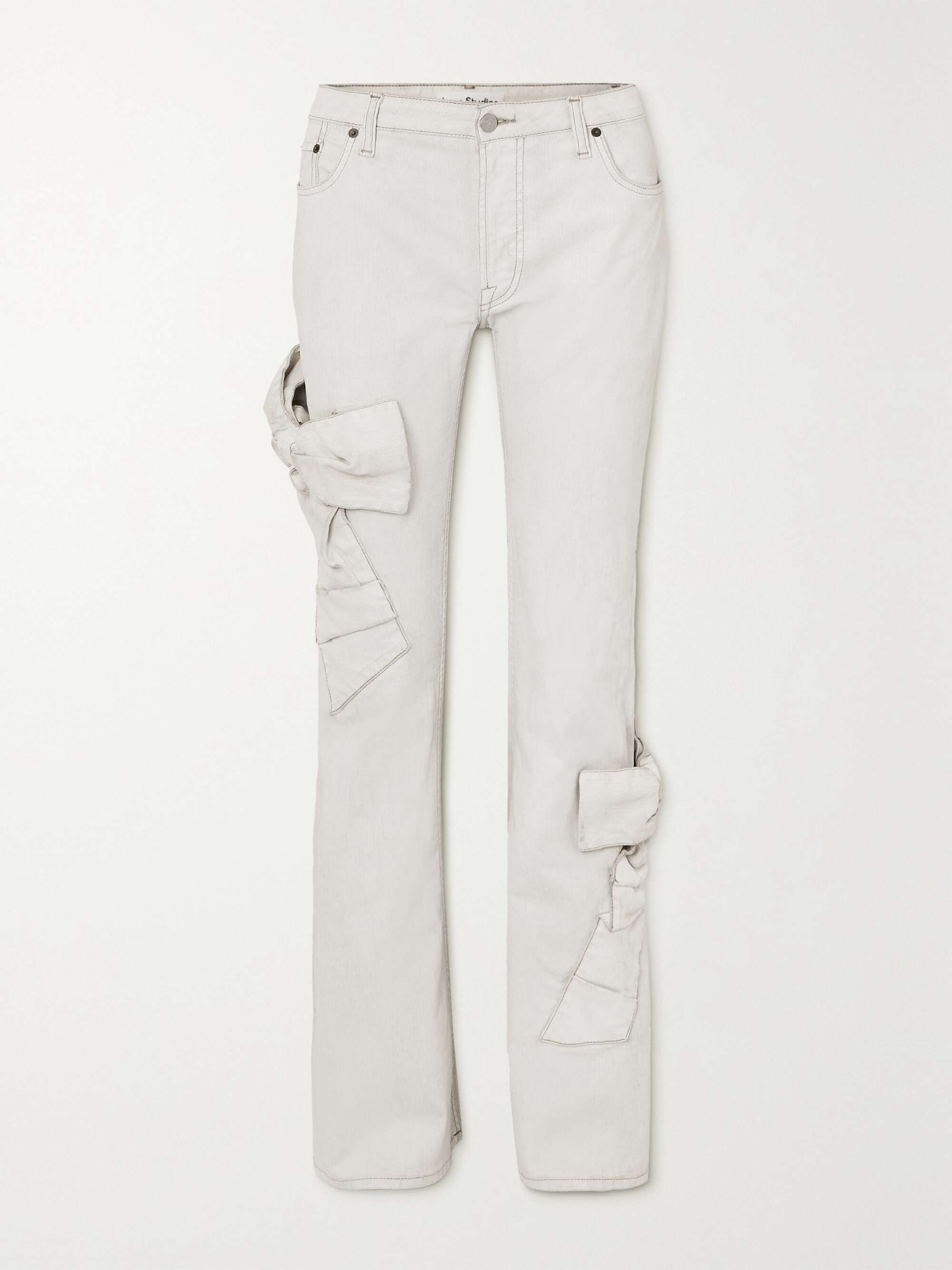 ACNE STUDIOS Bow-detailed flared jeans | NET-A-PORTER ACNE STUDIOS Bow-detailed flared jeans | NET-A-PORTER