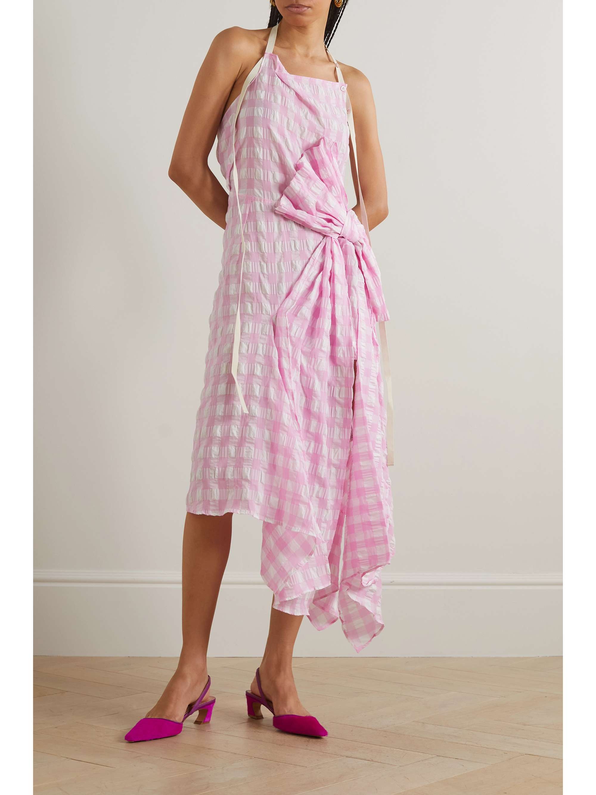 Gingham seersucker dress hotsell