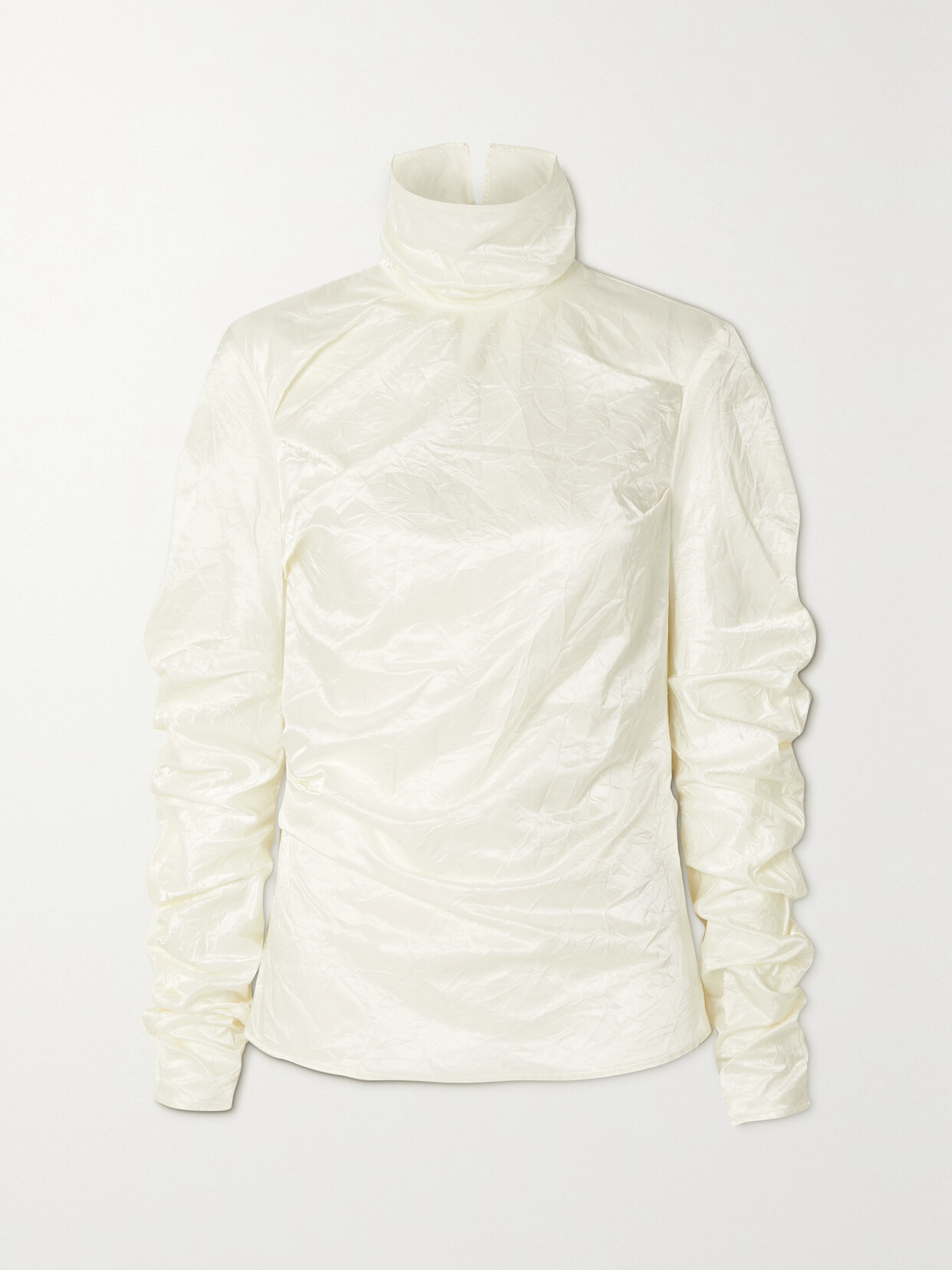 Acne Studios Longsleeve Aus Satin In White