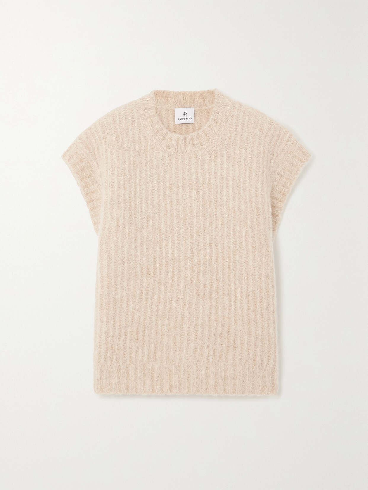 Anine Bing - Adam Ribbed-knit Vest - Cream