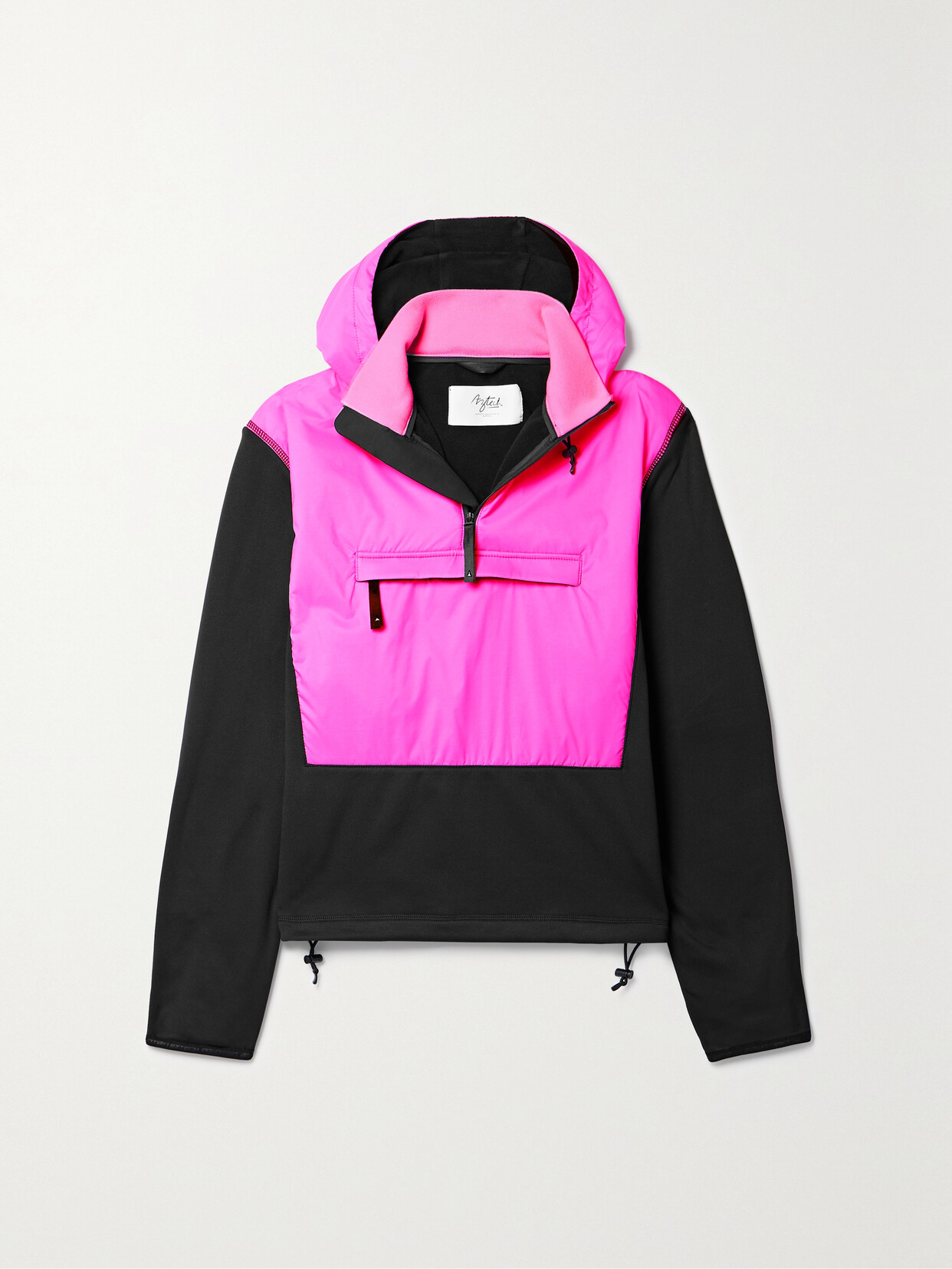 Aztech Mountain - Hut Shell-trimmed Stretch-jersey Hoodie - Pink