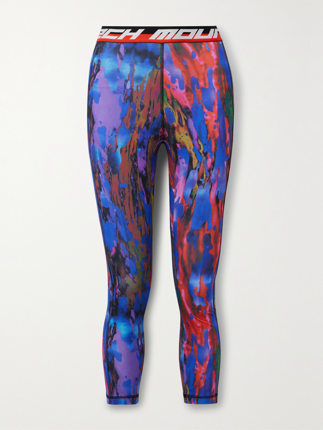 Shop Aztech Mountain Next To Skin Printed Stretch-jersey Leggings In Blue