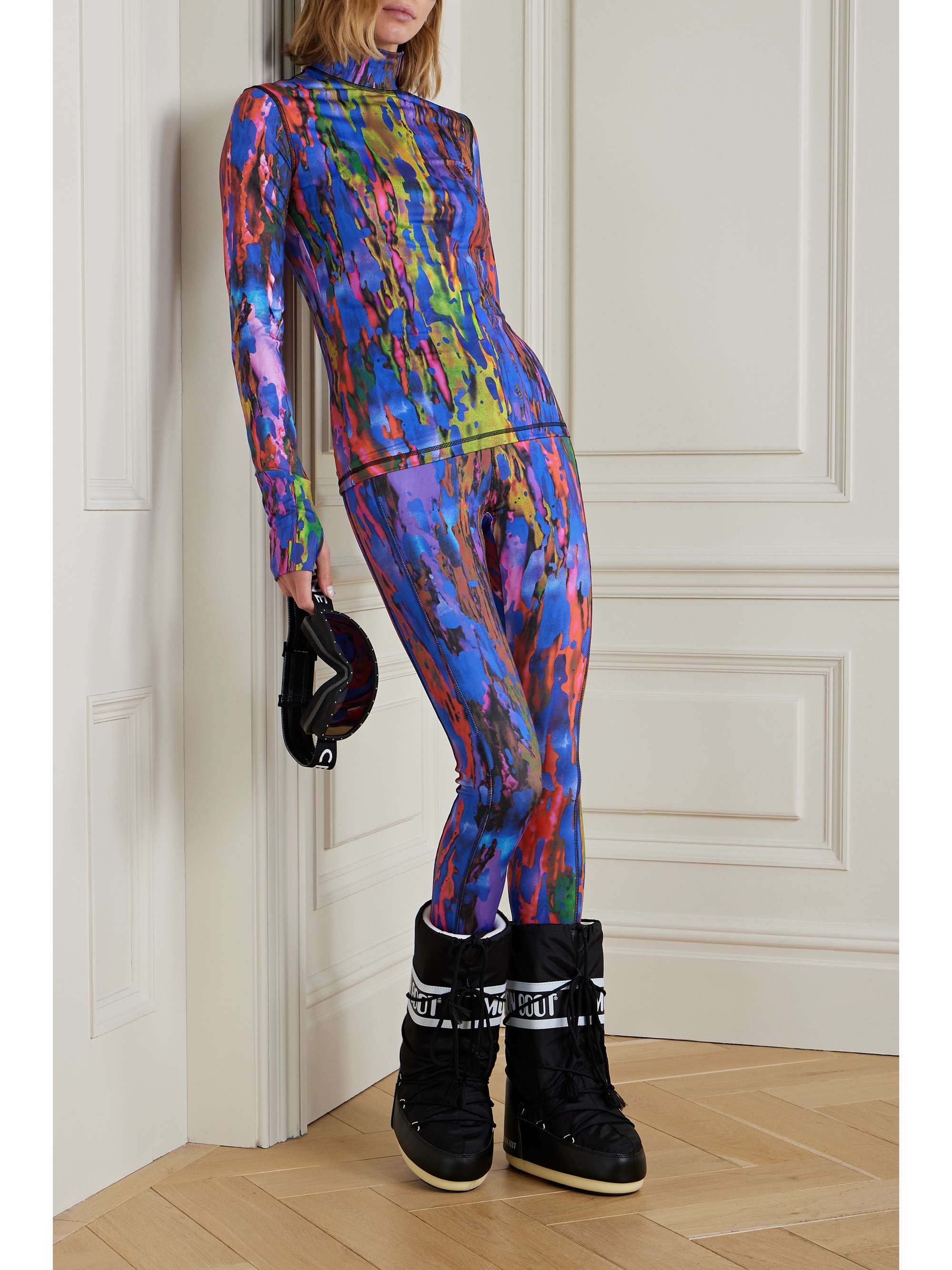 Next to Skin printed stretch-jersey leggings