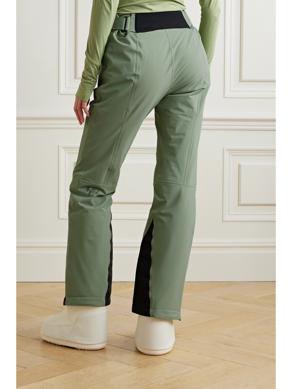 Aztech Mountain Team Aztech Padded Bootcut Ski Pants In Green