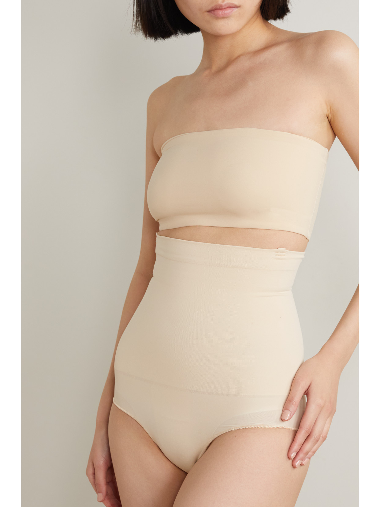 Shop Skims Core Control High Waist Brief In Neutrals