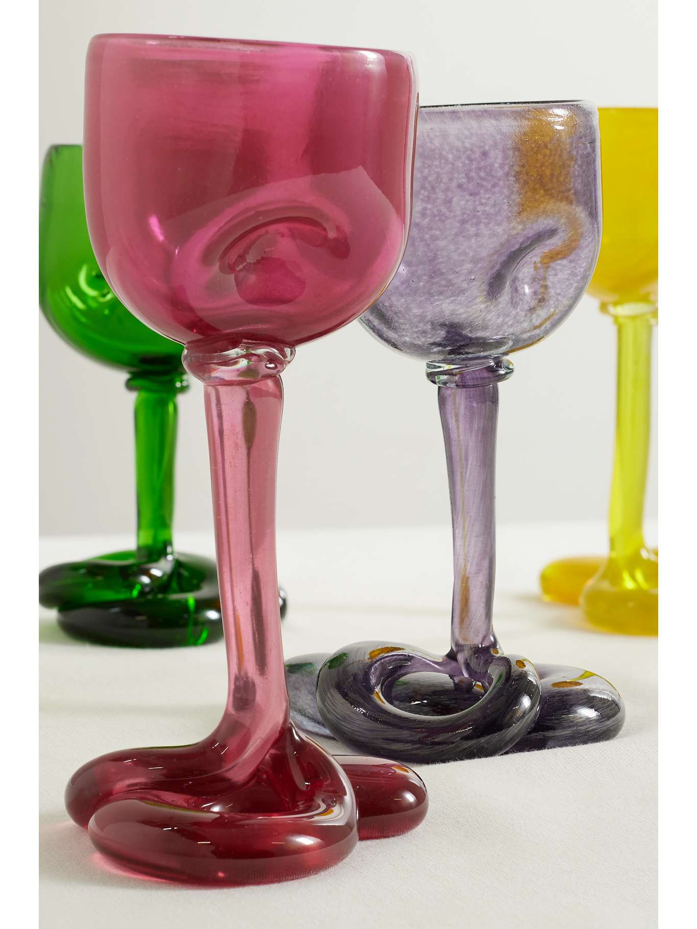 COMPLETEDWORKS Set of four recycledglass wine glasses NETAPORTER