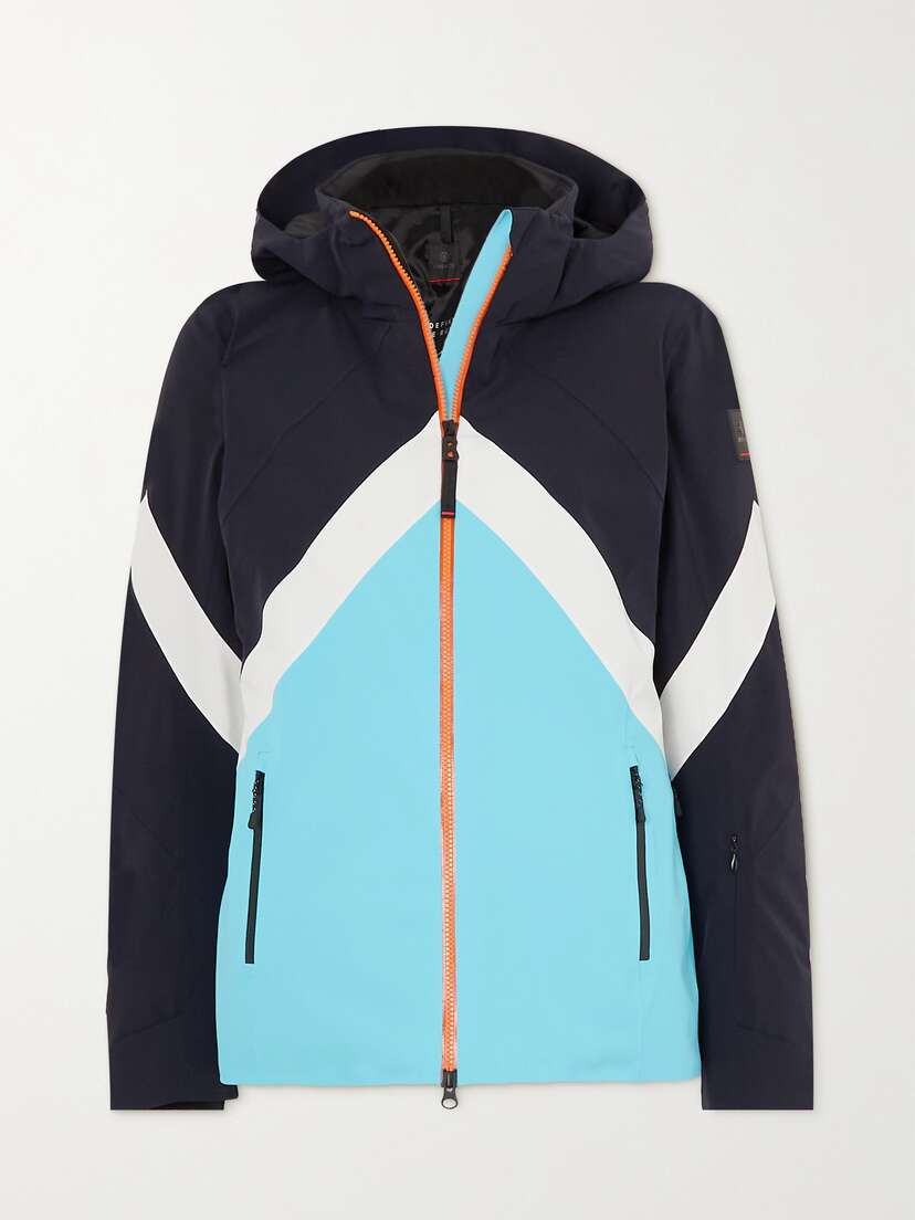 BOGNER FIRE+ICE Pola-t Hooded Striped Padded Shell Ski Jacket
