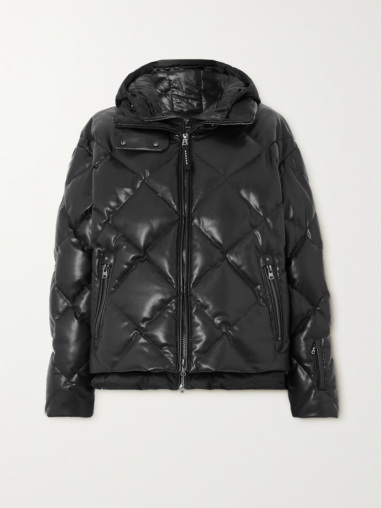 Bogner - Lissi-d Hooded Layered Quilted Faux-leather And Shell Jacket - Black