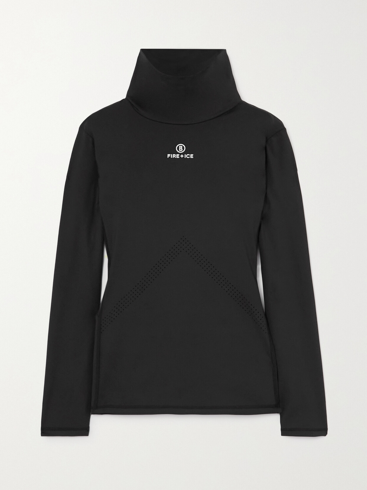 Bogner Fire+ice Regan Perforated Stretch Ski Top In Black