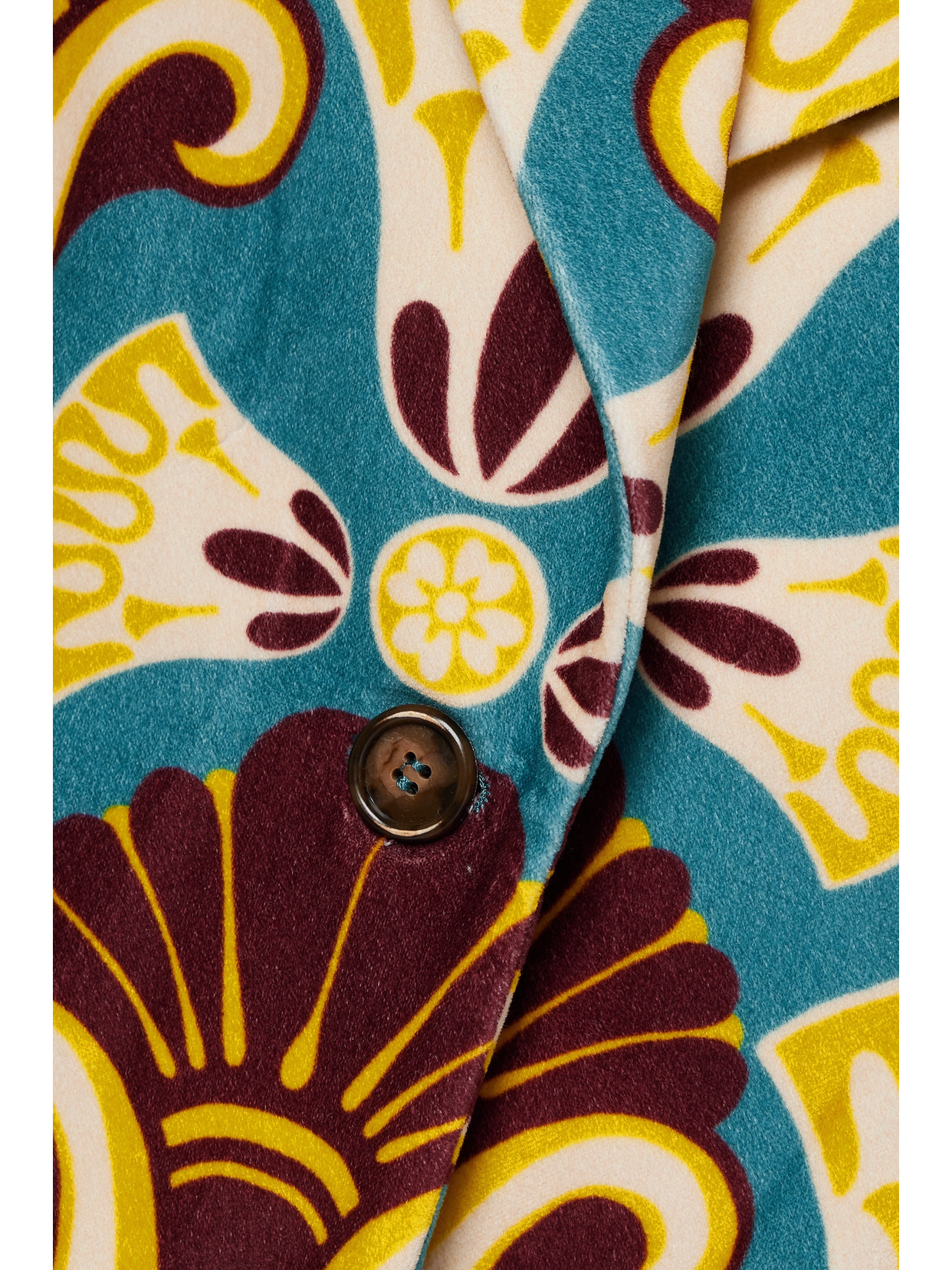 La Doublej Graphic-print Single-breasted Blazer In Green