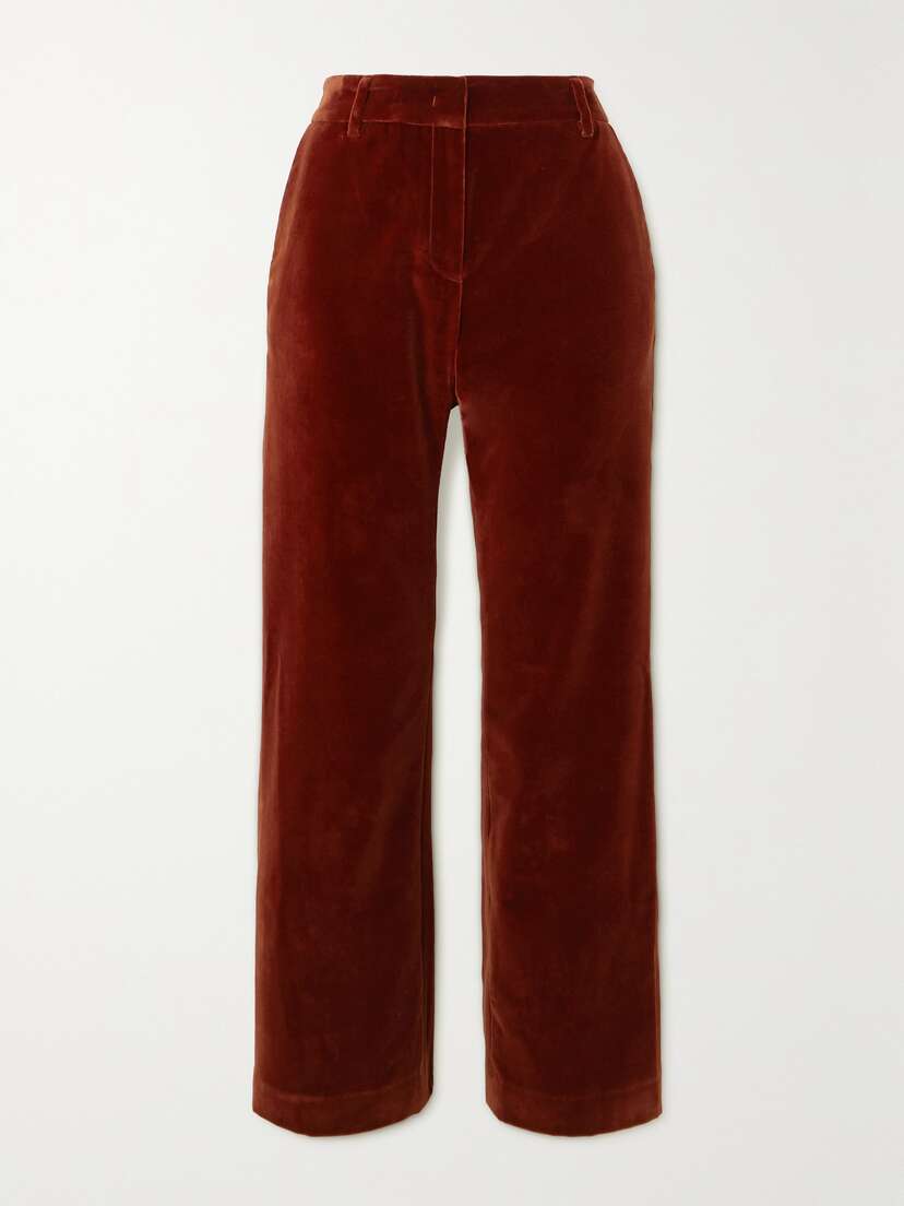 La DoubleJ 24/7 Cotton-velvet Flared Pants - x large