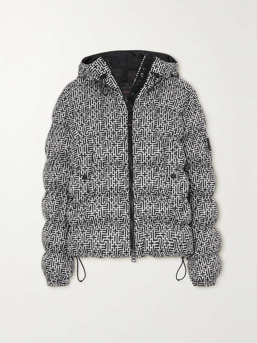 BOGNER FIRE+ICE Rosetta Hooded Quilted Printed Ski Jacket