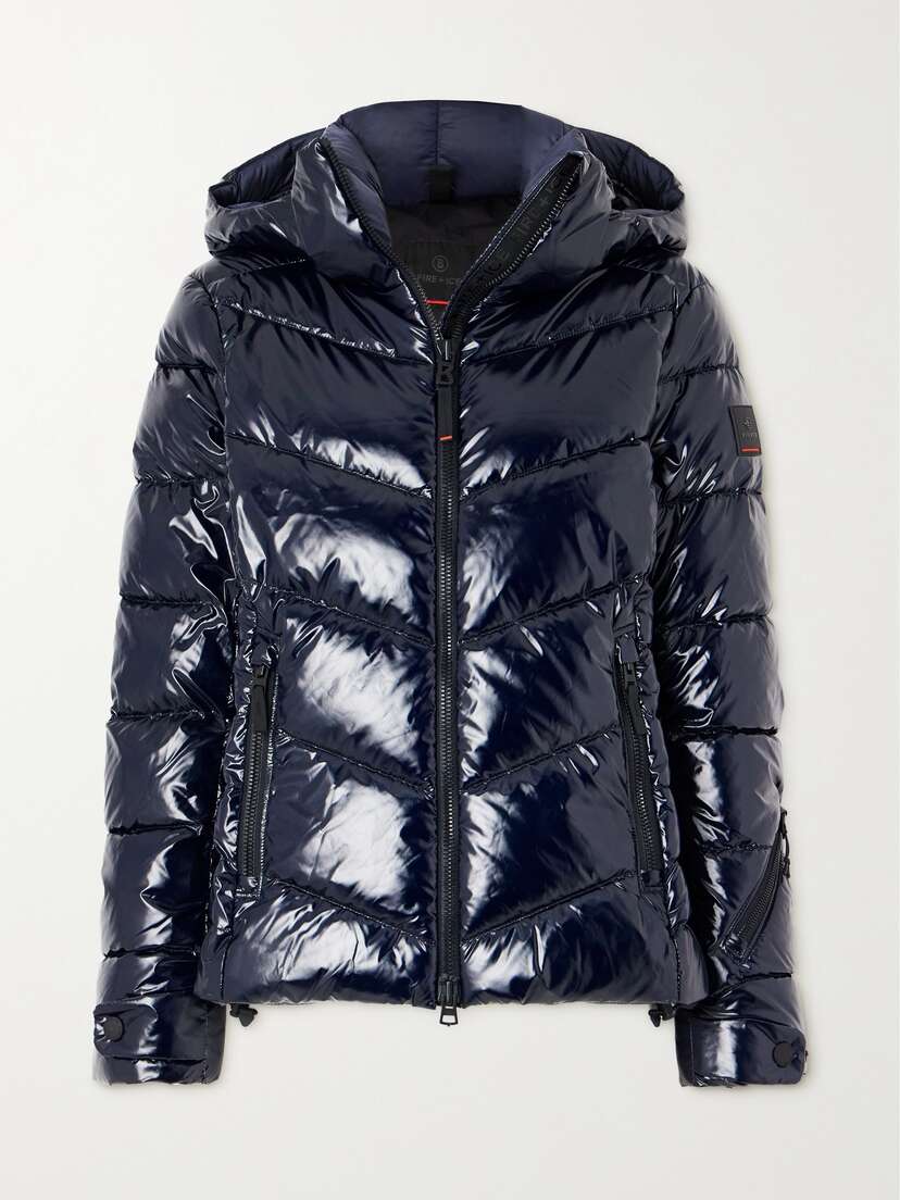 BOGNER FIRE+ICE Saelly Quilted Padded Glossed Hooded Ski Jacket