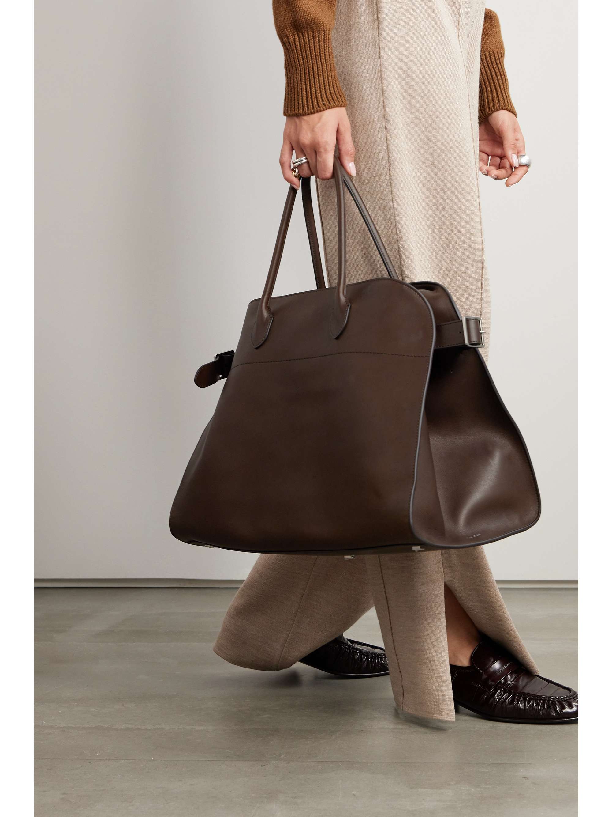 THE ROW Margaux 17 buckled leather tote