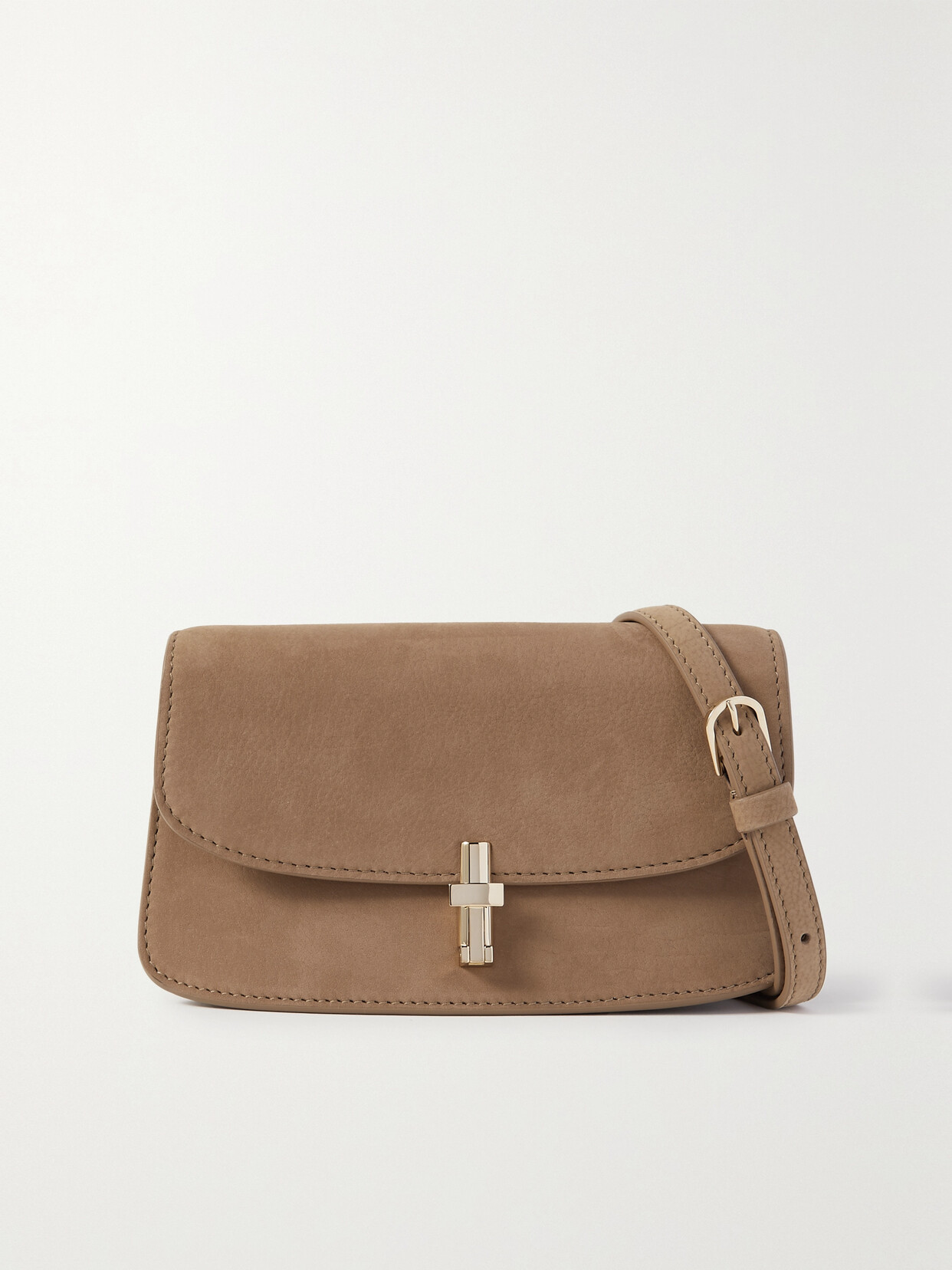 Shop The Row Sofia Mini Nubuck Shoulder Bag In Neutrals