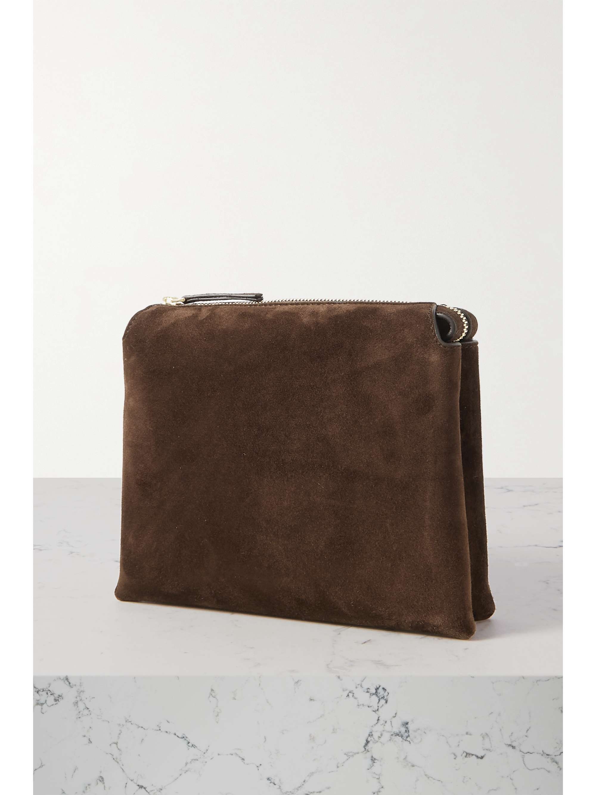 THE ROW Nu Twin mini suede shoulder bag