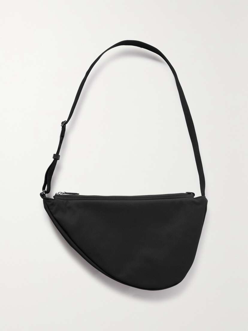 The Row Slouchy Banana Two Leather-trimmed Canvas Shoulder Bag