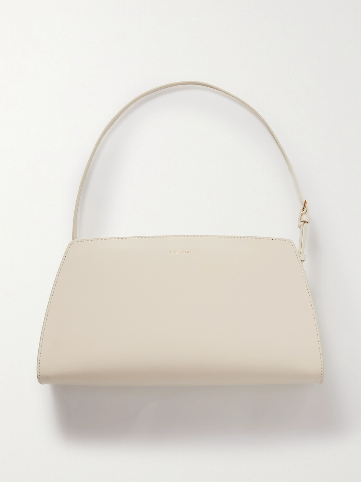 The Row Dalia Glossed-leather Shoulder Bag In Ivory