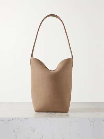 pre-loved] The Row Leather Trimmed Park Tote - Beige