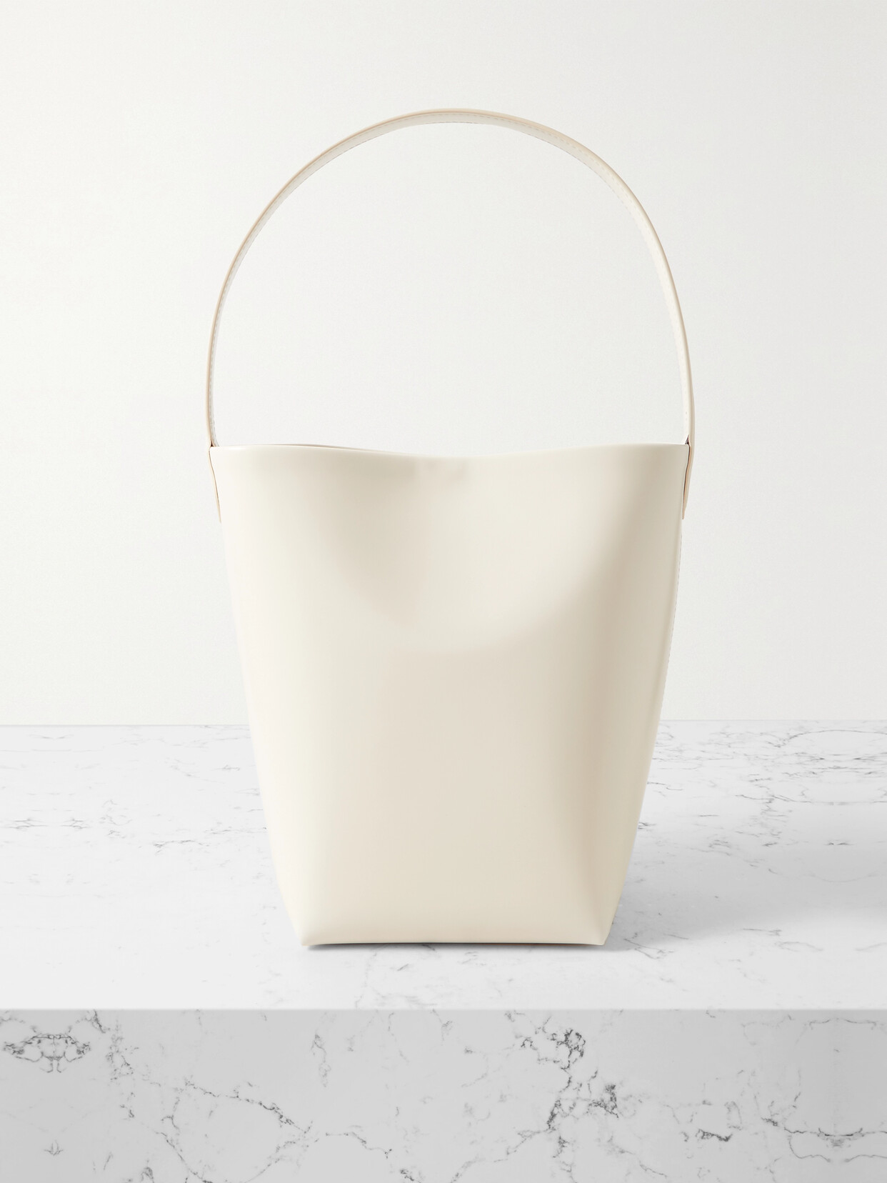 The Row N/s Park Small Leather Tote In Ivory