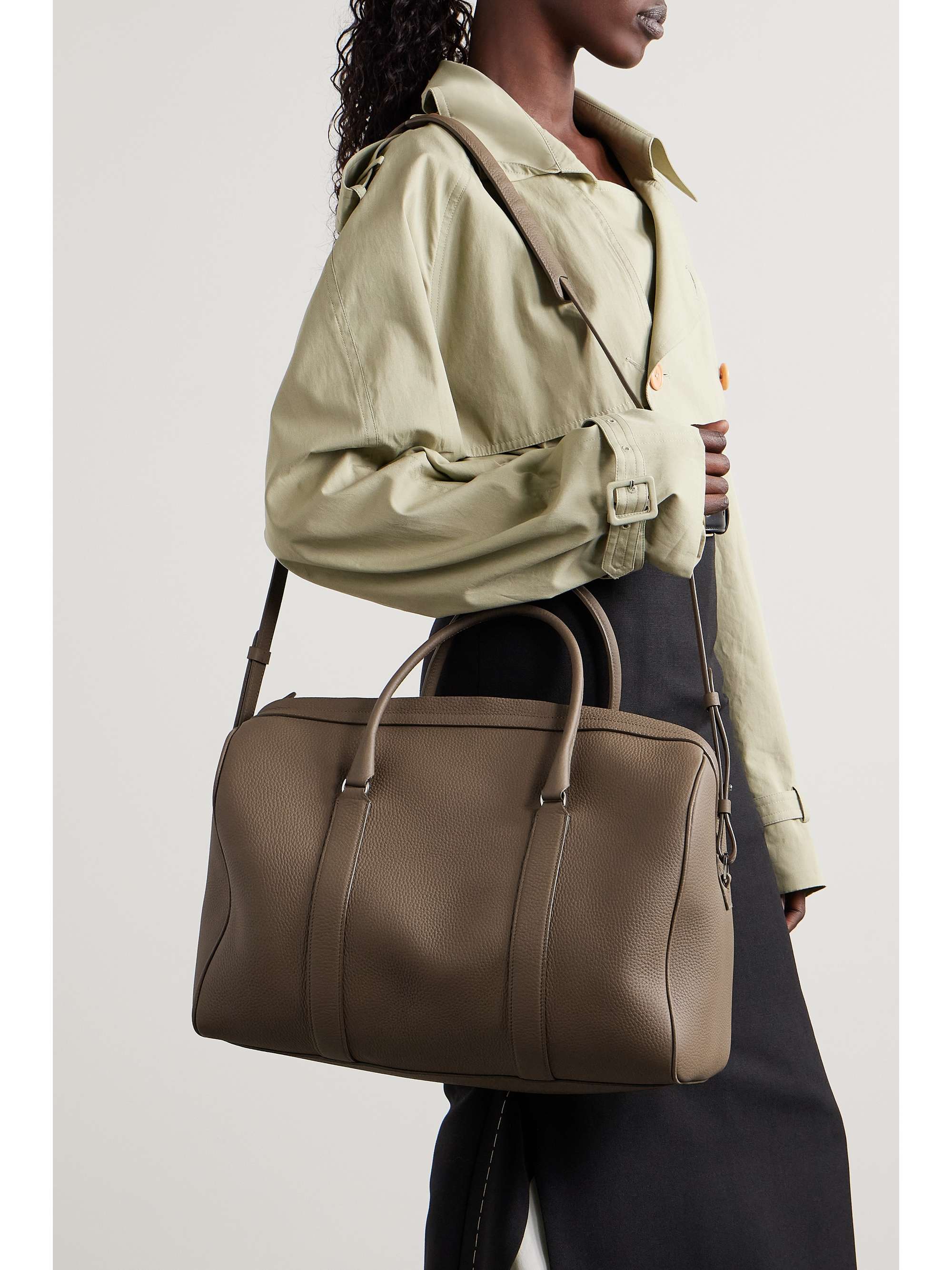 THE ROW Iowa full-grain leather weekend bag