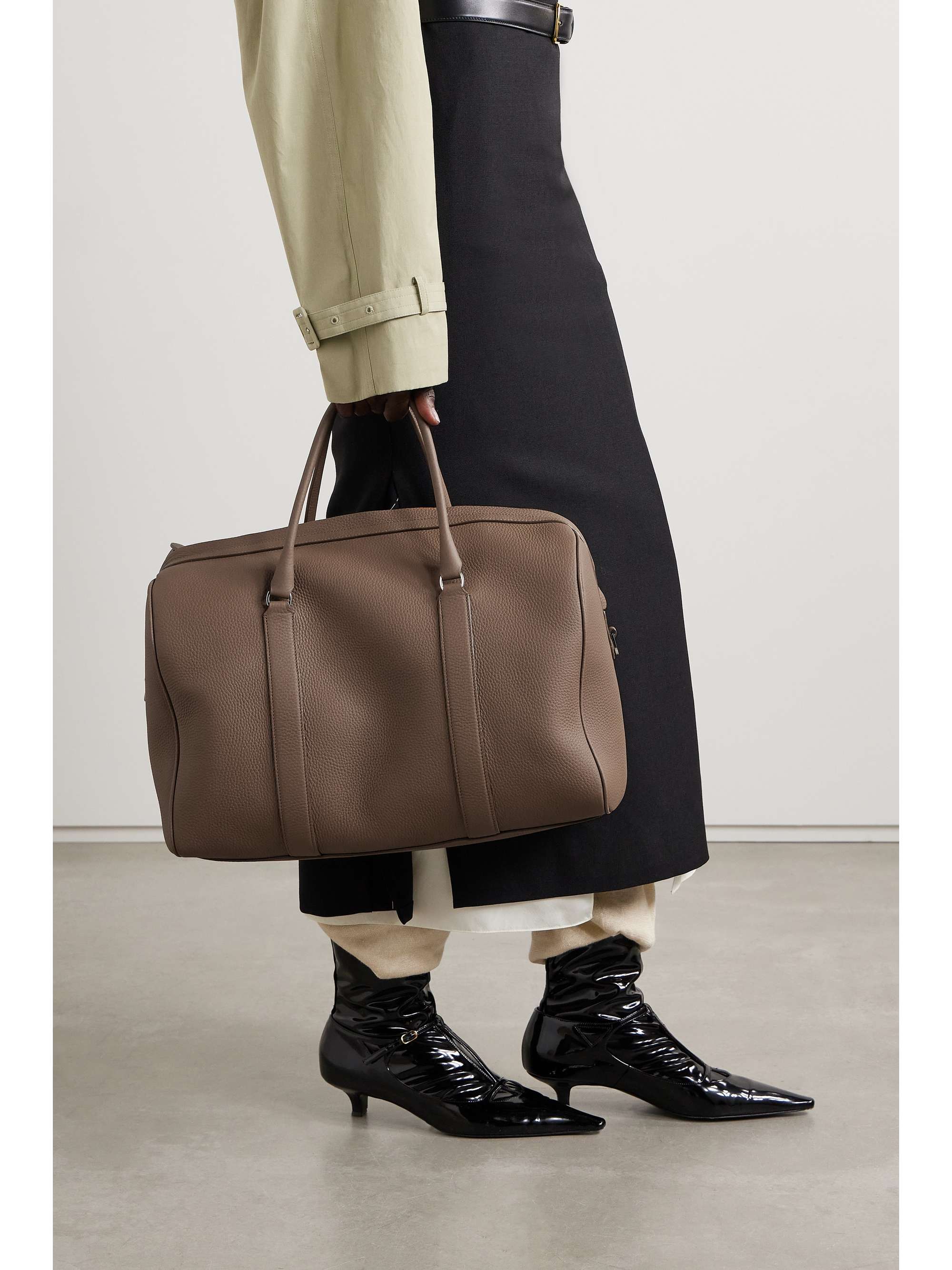 THE ROW Iowa textured-leather weekend bag | NET-A-PORTER