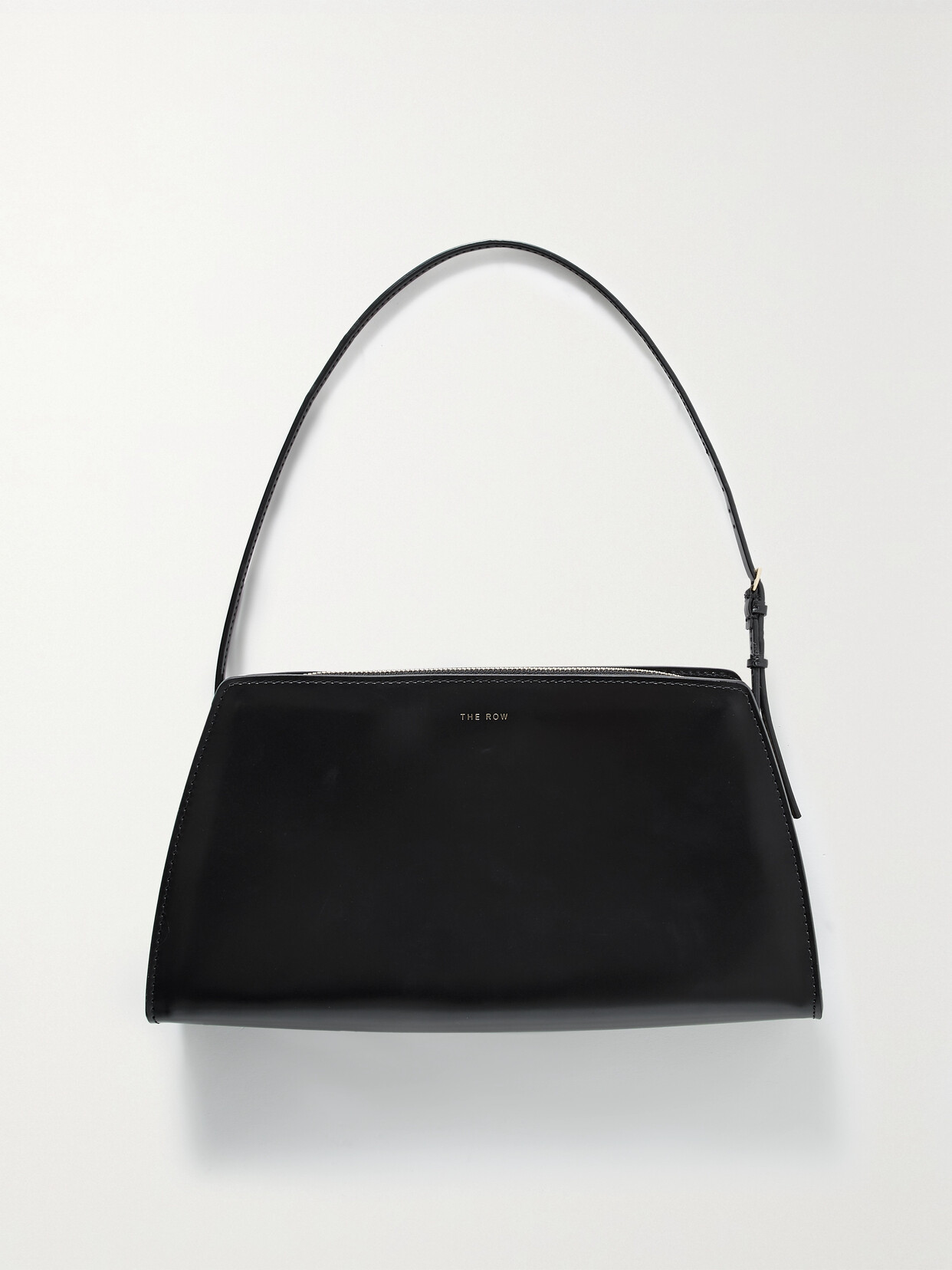 The Row - Dalia Glossed-leather Shoulder Bag - Black