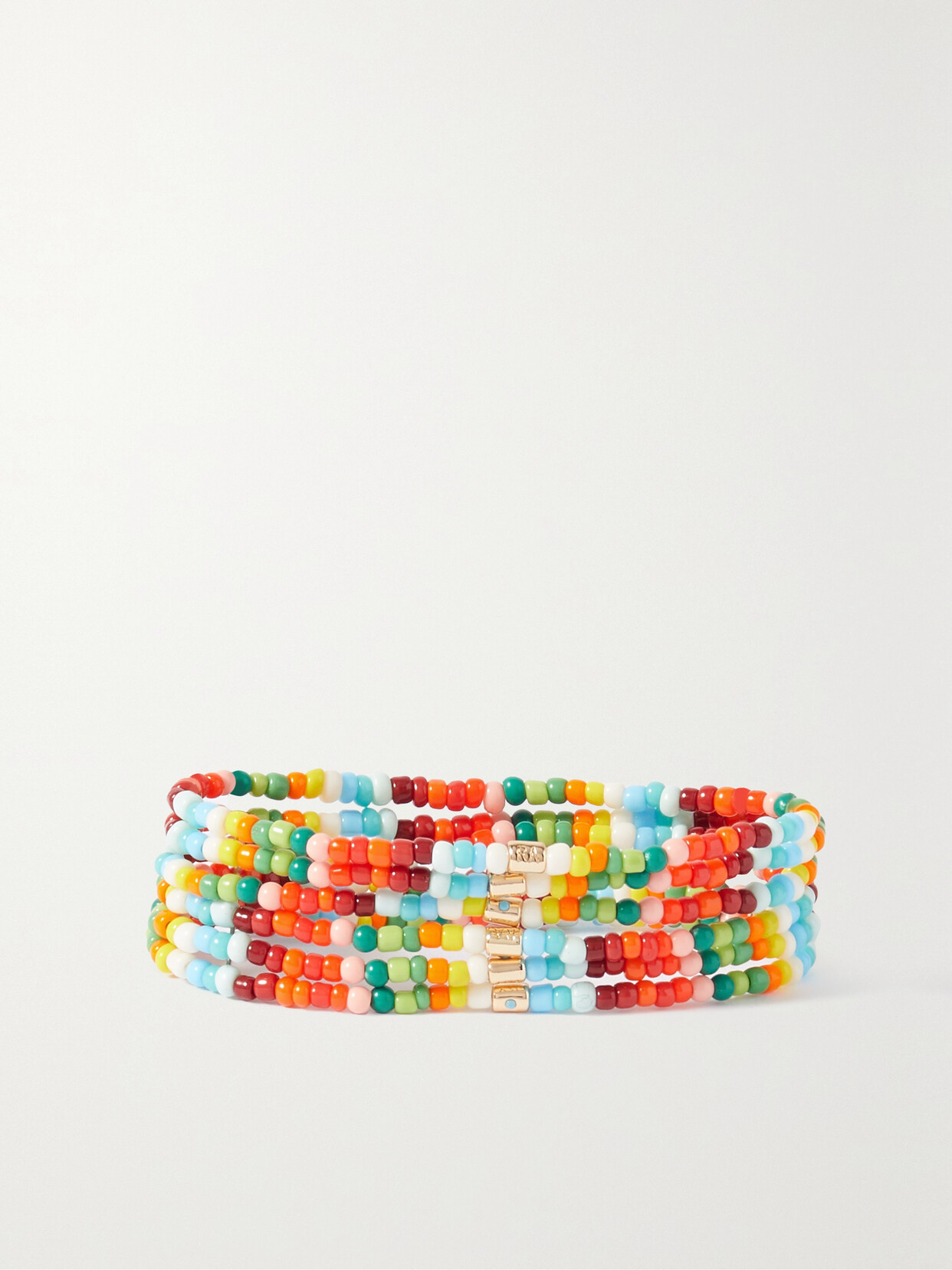 Roxanne Assoulin - The Brighter The Better Set Of Six Beaded Bracelets - Multi