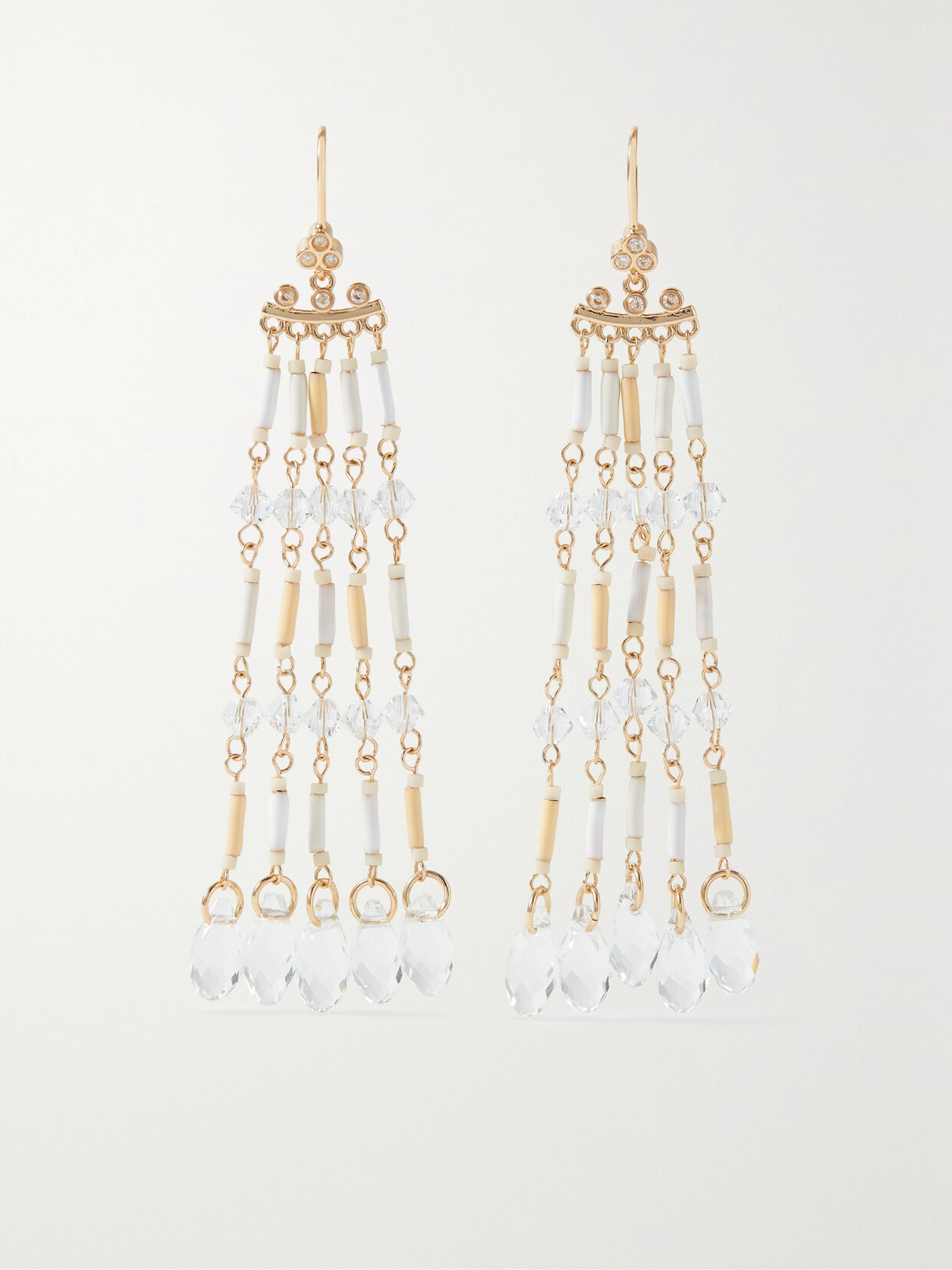 Roxanne Assoulin Gold-tone, Bead And Crystal Earrings