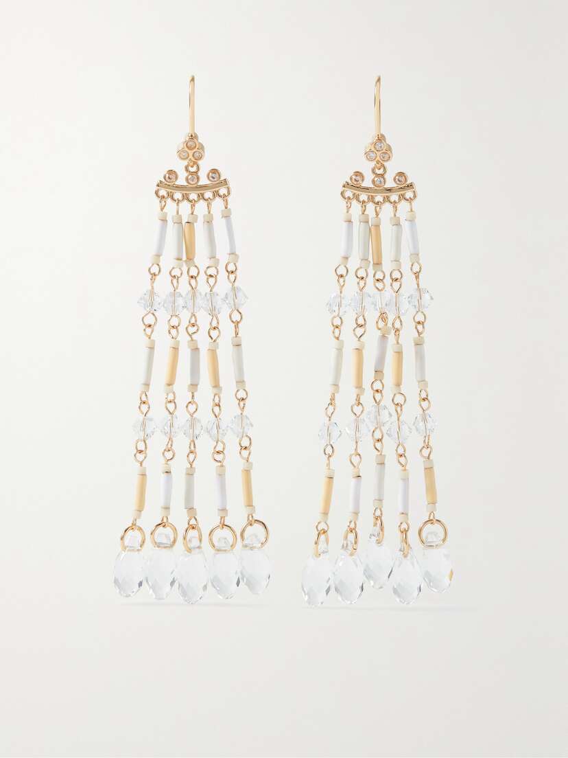 Roxanne Assoulin tone, Bead And Crystal Earrings