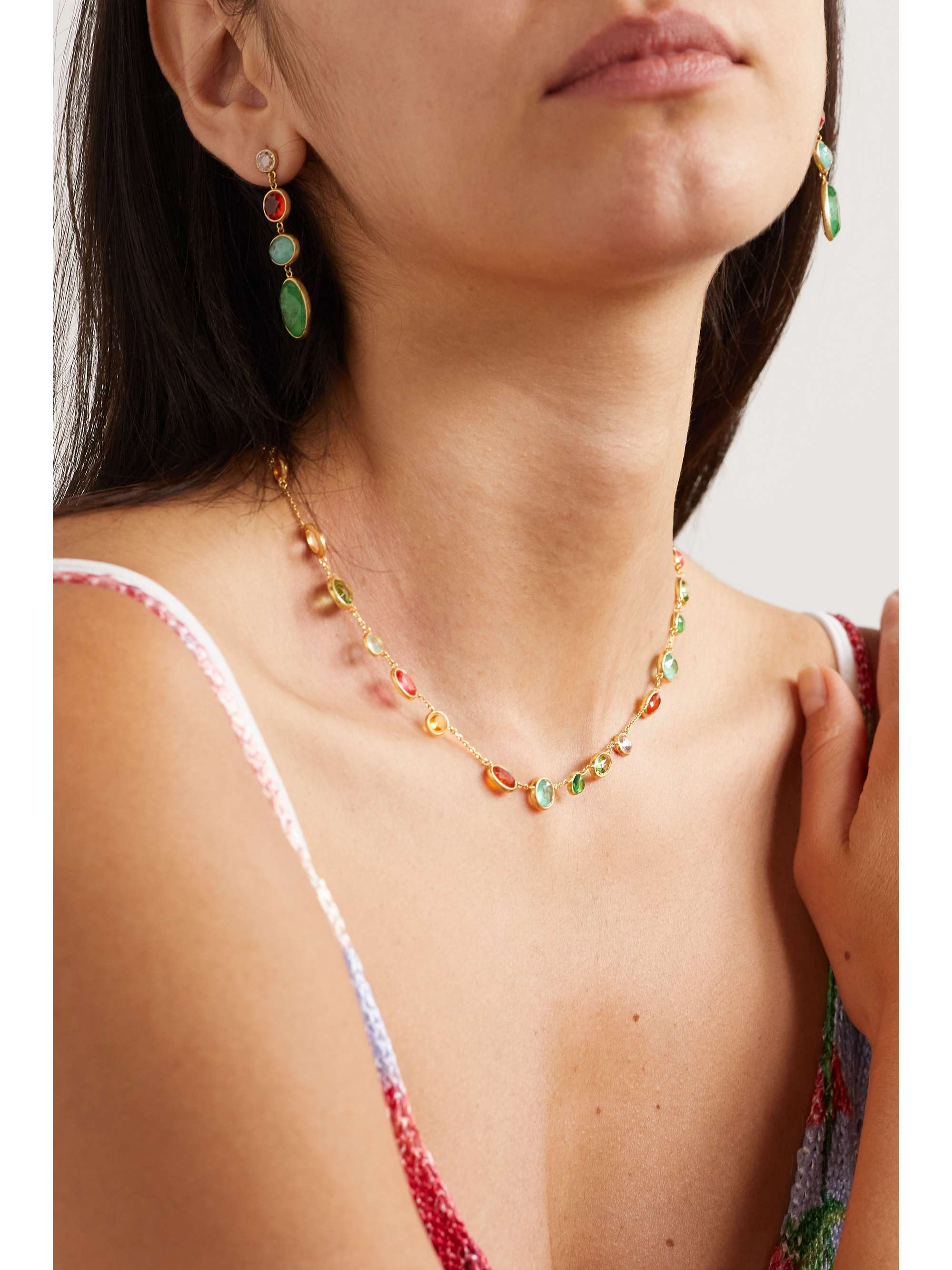 ROXANNE ASSOULIN Gold-tone crystal necklace | NET-A-PORTER 