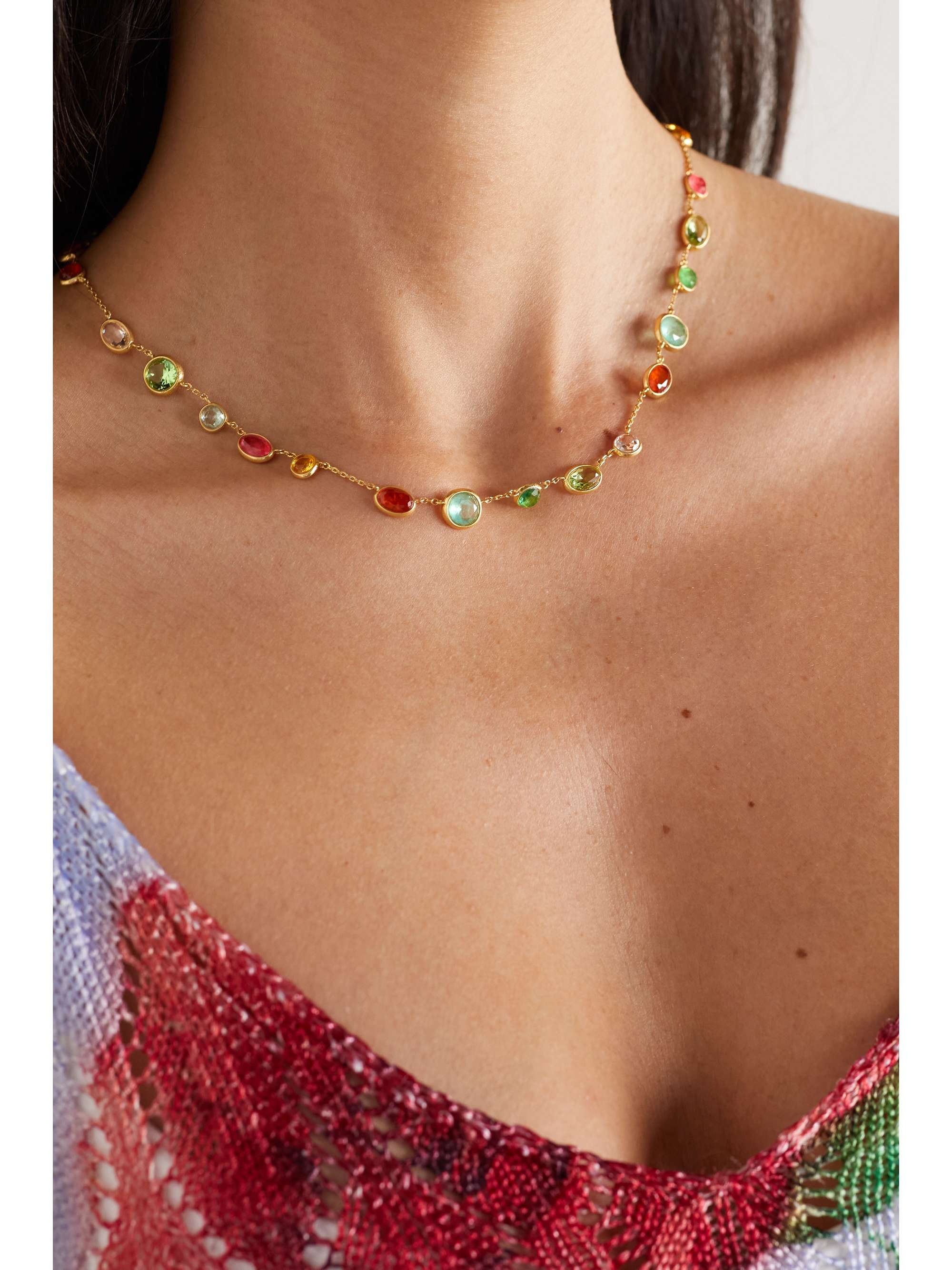ROXANNE ASSOULIN Gold-tone crystal necklace | NET-A-PORTER 