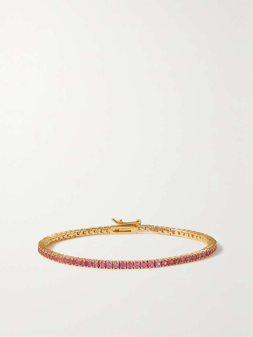 Roxanne Assoulin On The Rox Rally Gold-tone Crystal Tennis Bracelet