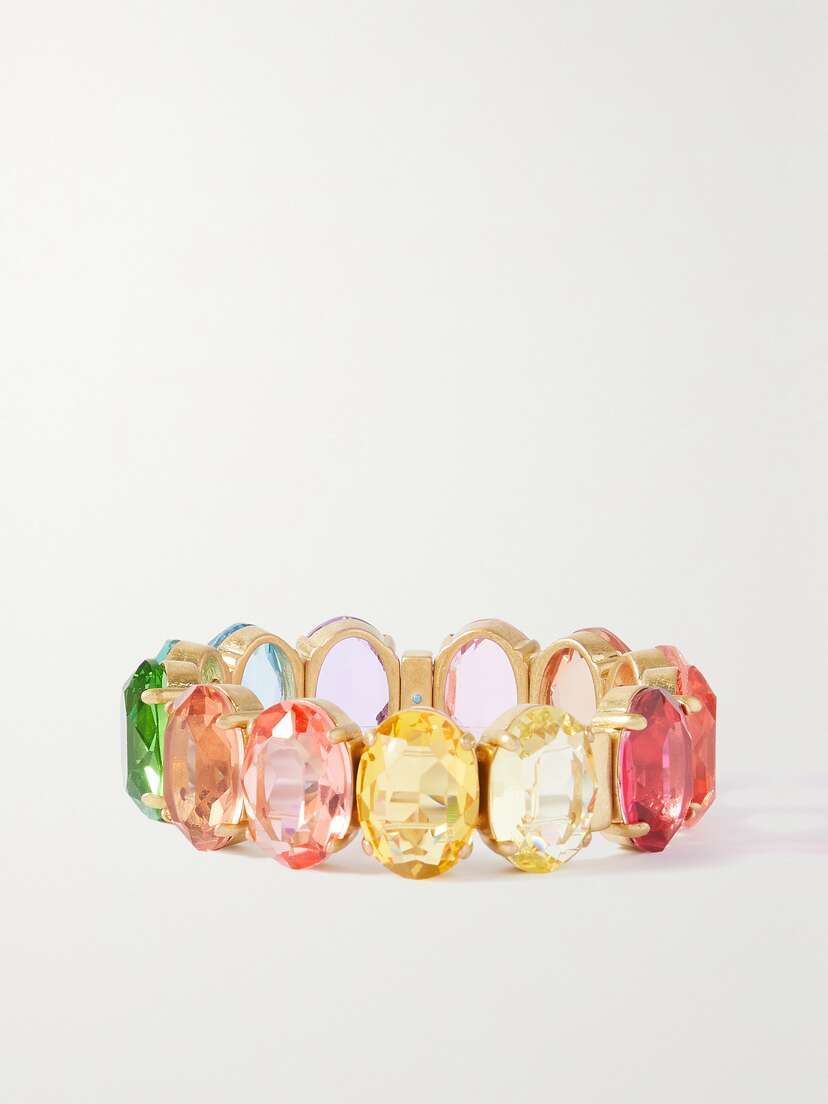 Roxanne Assoulin Simply Rainbow Gold-tone Crystal Bracelet
