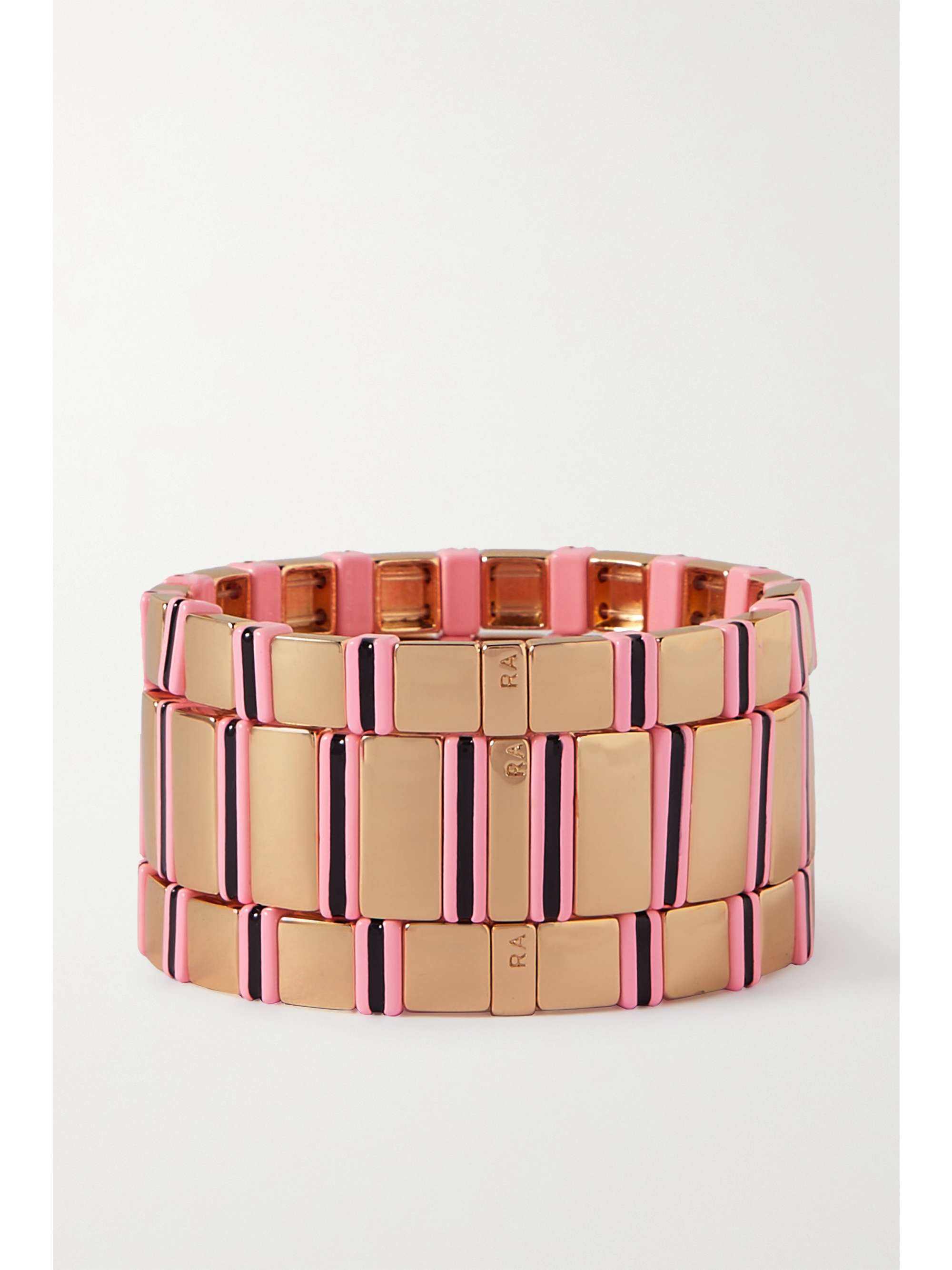 ROXANNE ASSOULIN Set of three gold-tone enamel bracelets