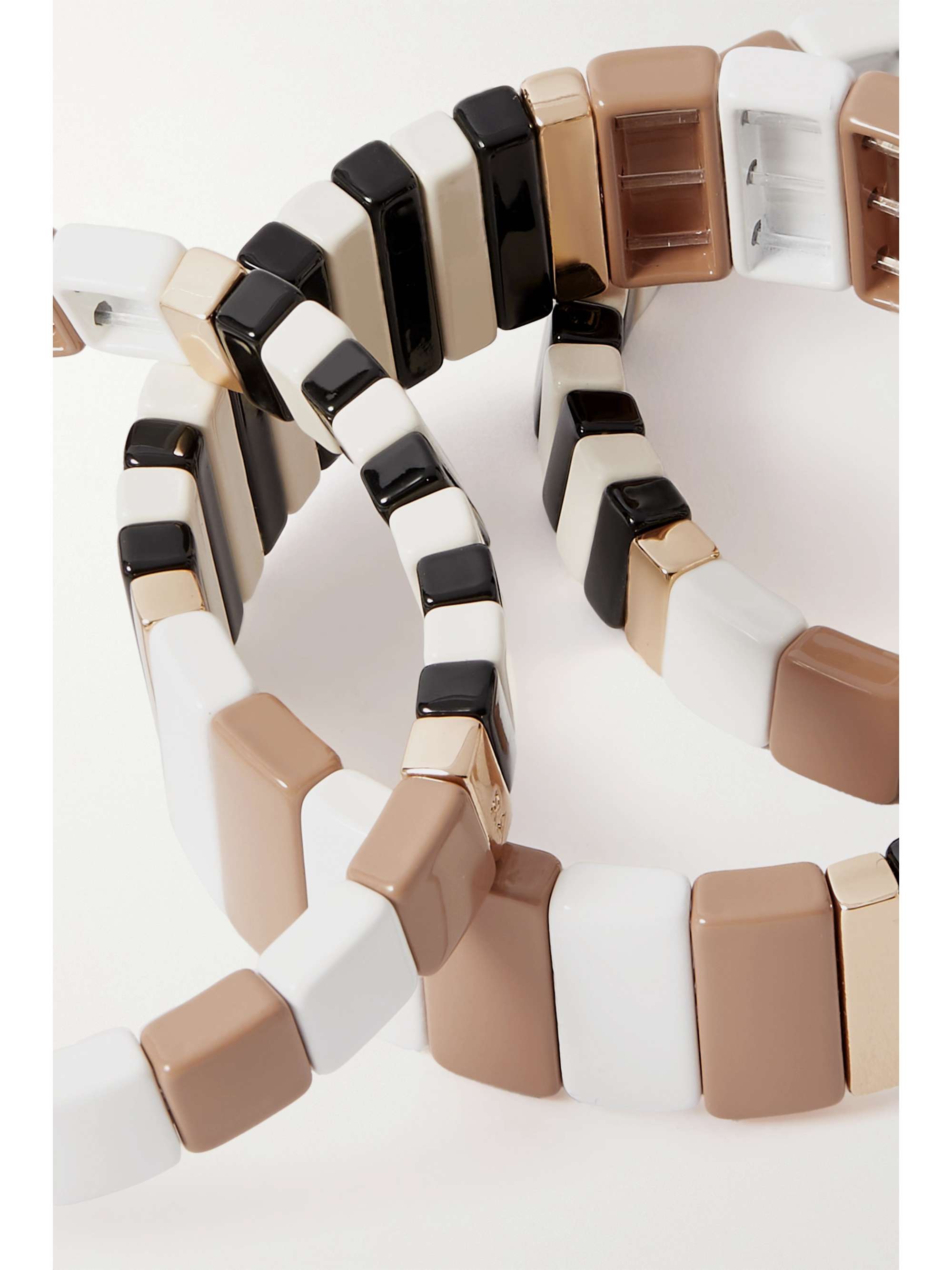 ROXANNE ASSOULIN Set of three gold-tone and enamel bracelets