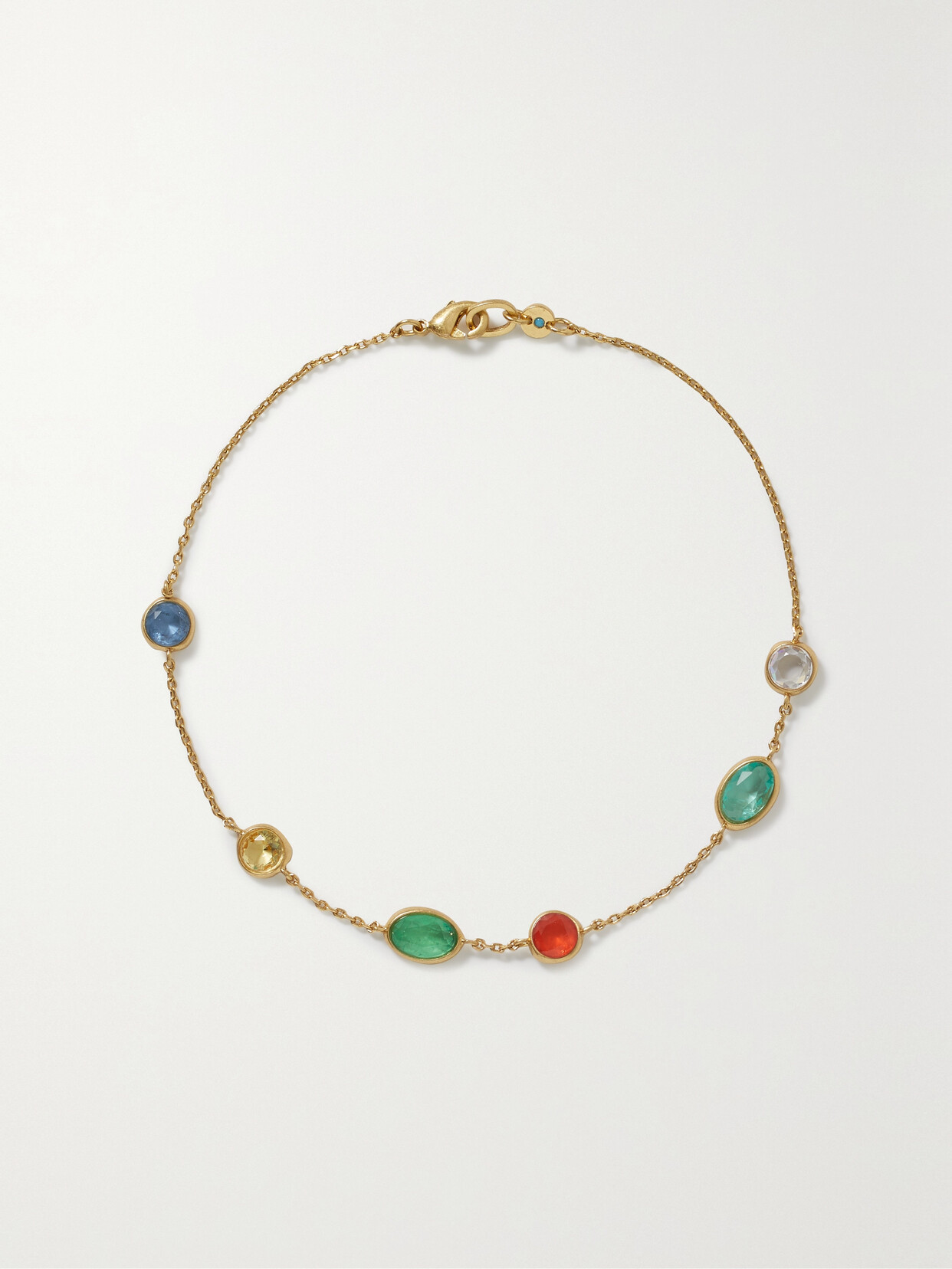 Roxanne Assoulin - Gold-tone Crystal Anklet - Green