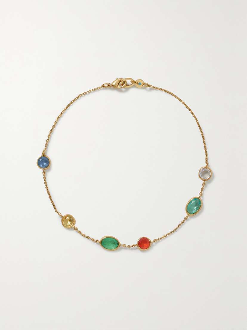 Roxanne Assoulin Gold-tone Crystal Anklet