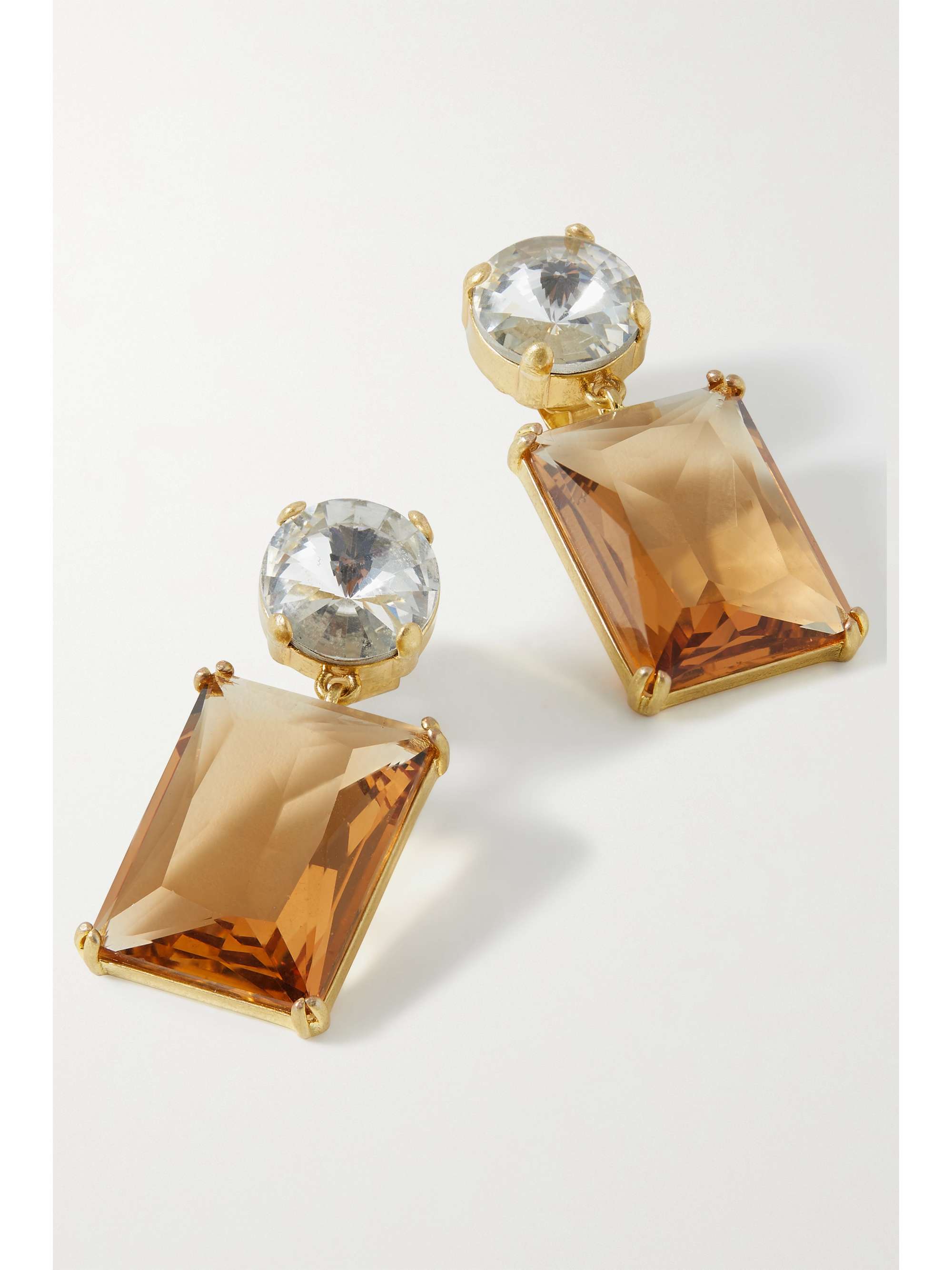 ROXANNE ASSOULIN Gold-tone crystal earrings | NET-A-PORTER