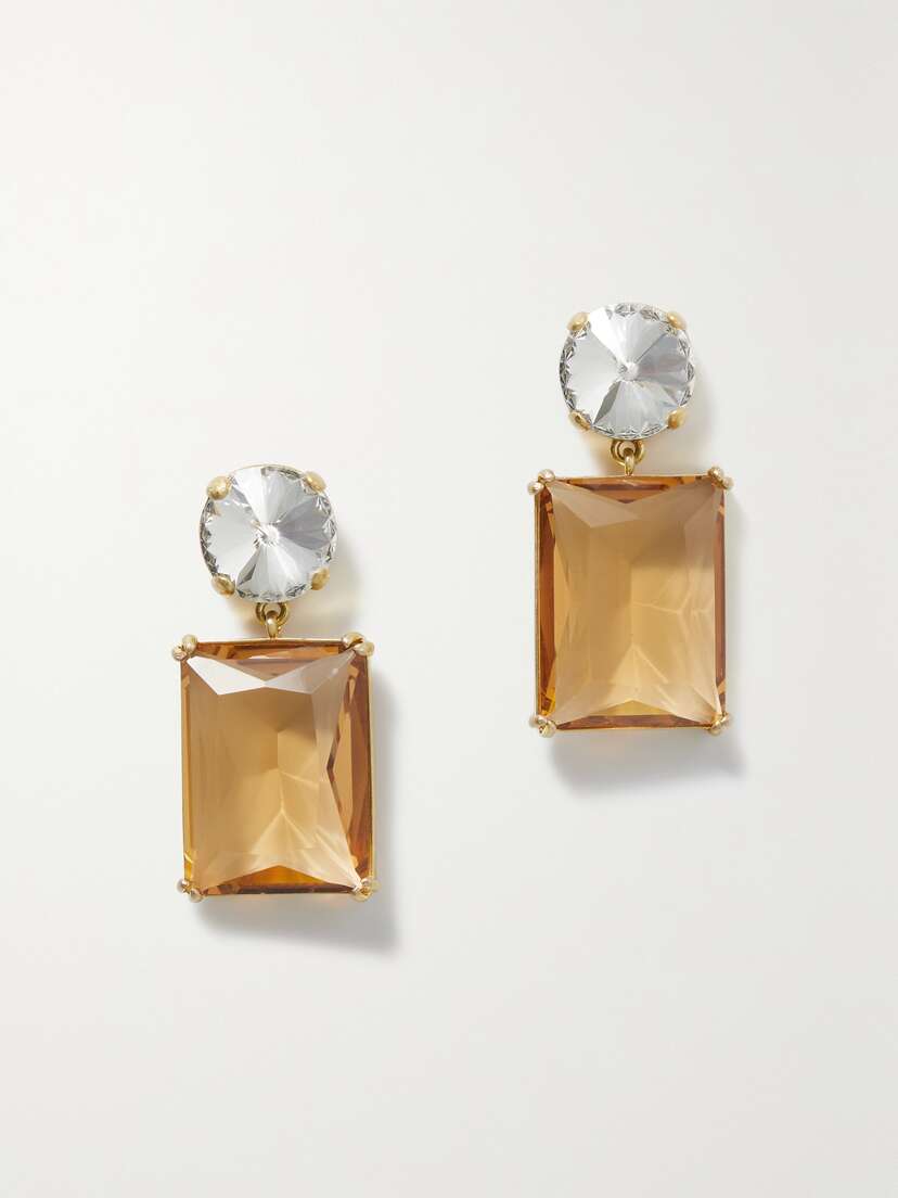 Roxanne Assoulin Gold-tone Crystal Earrings