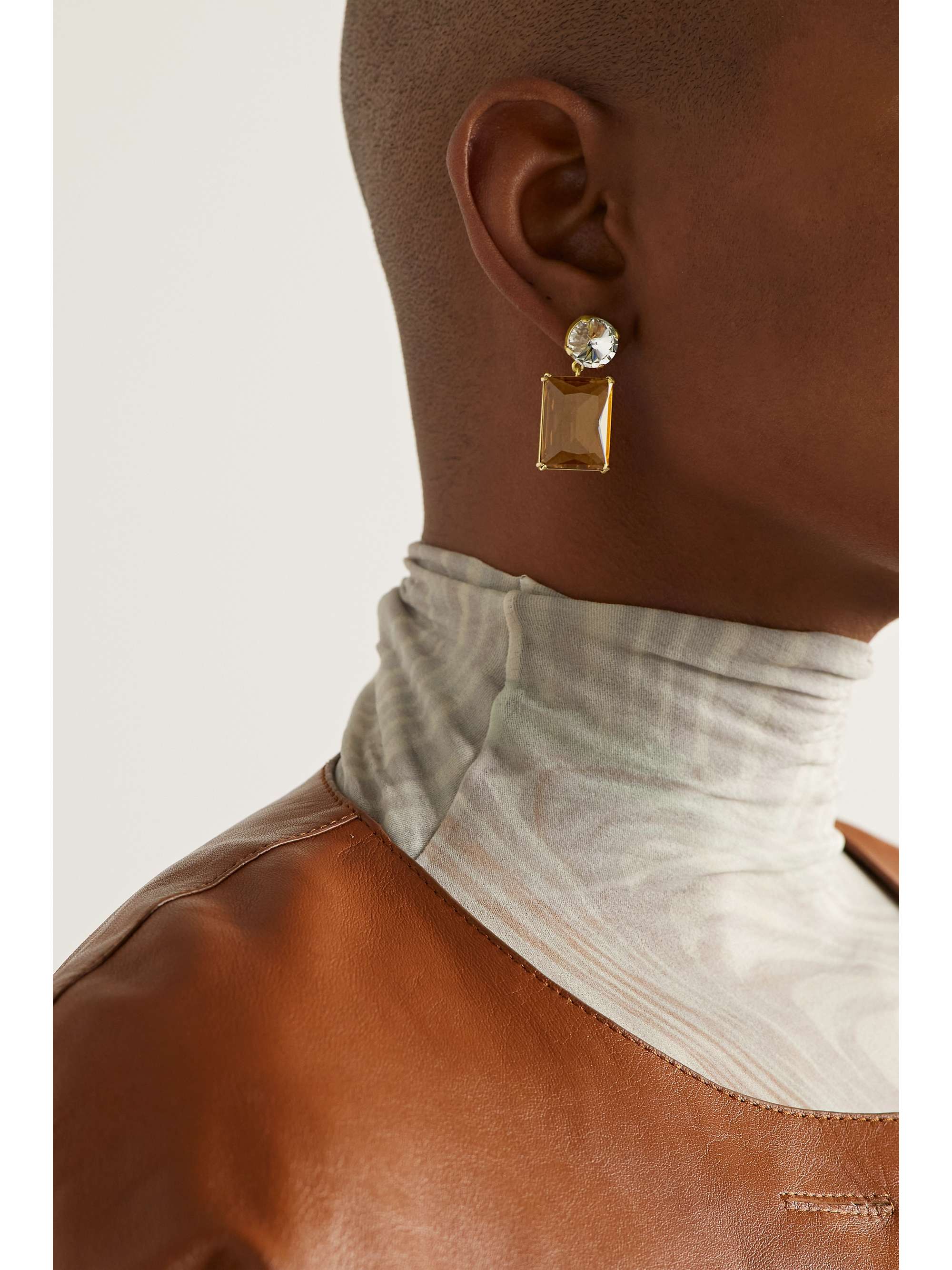 ROXANNE ASSOULIN Gold-tone crystal earrings