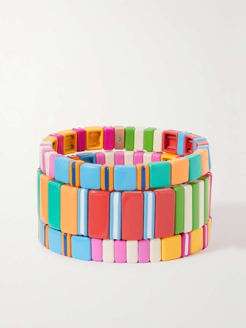 Roxanne Assoulin Set Of Three Enamel Bracelets