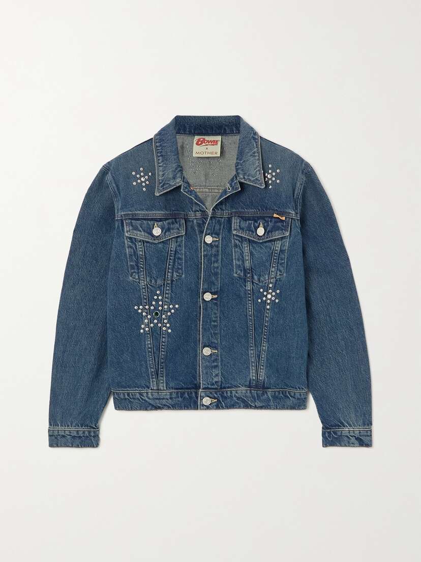 Mother + Net Sustain + Bowie The Bruiser Embellished Denim Jacket