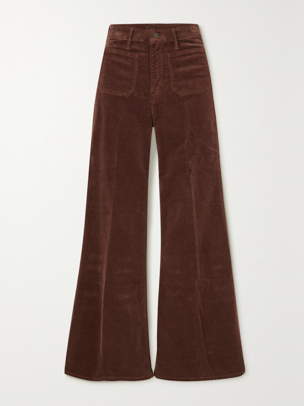 Mother - + Net Sustain The Roller Skimp Cotton-blend Corduroy Wide-leg Pants - Brown