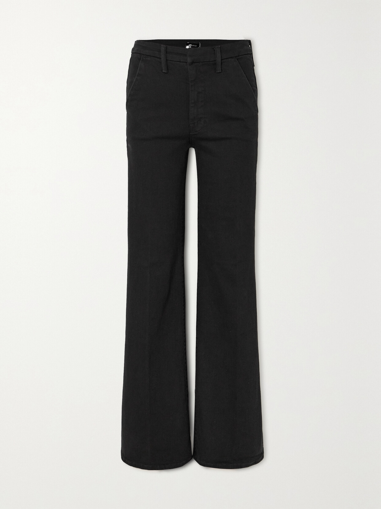 Mother - + Net Sustain The Roller Prep Heel High-rise Flared Jeans - Black