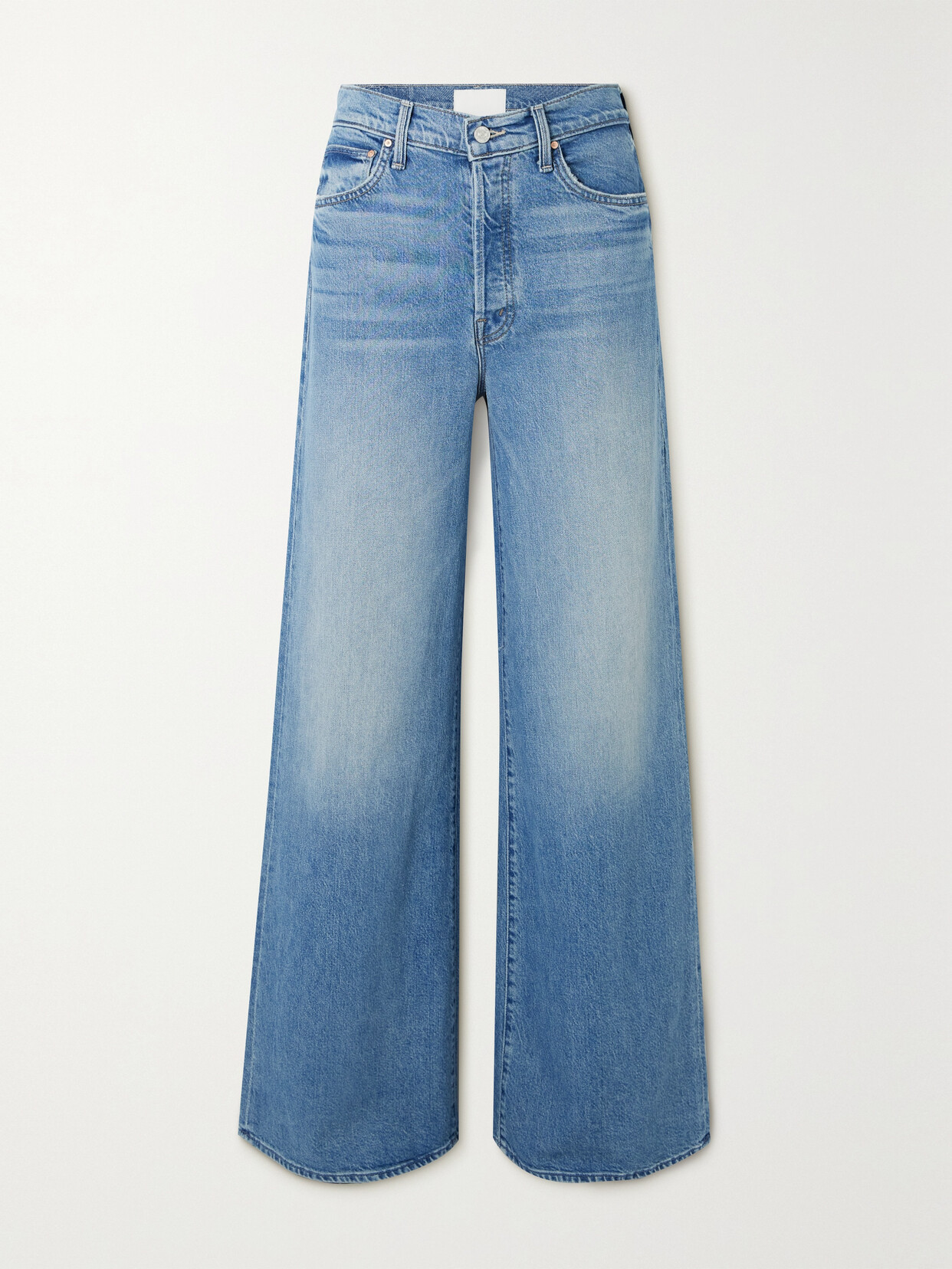 Mother + Net Sustain The Ditcher High-rise Wide-leg Jeans In Blue