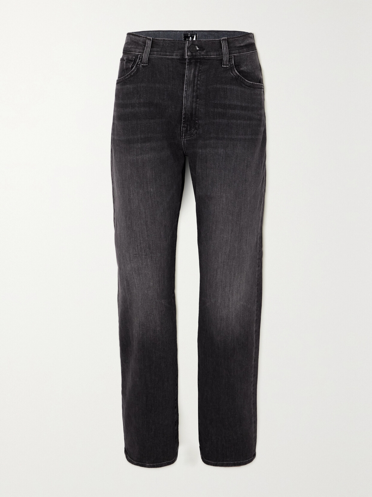 Mother - + Net Sustain The Ditcher Cropped High-rise Straight-leg Jeans - Black