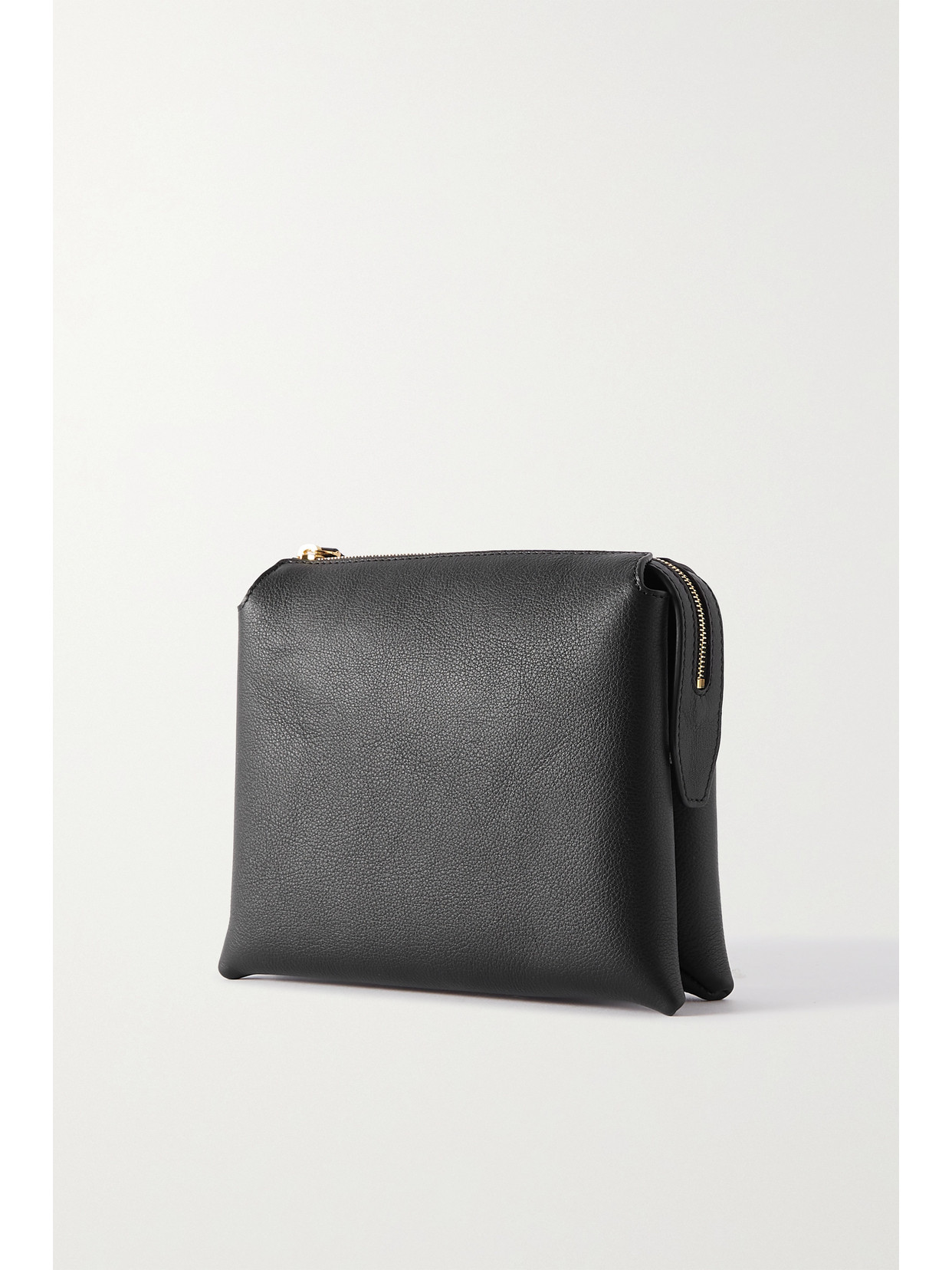 The Row Nu Twin Mini Leather Shoulder Bag In Black
